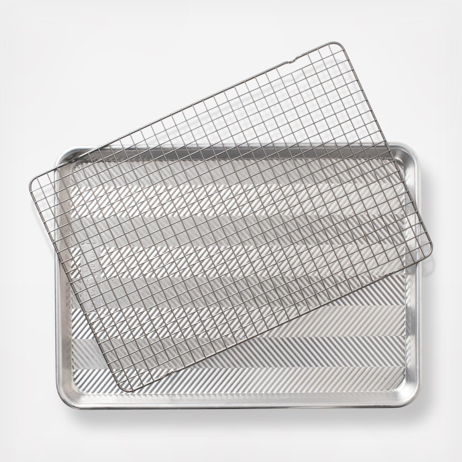 Prism 2-Piece Half Sheet & Oven-Safe Nonstick Grid Set 2 Prism 2-Piece Half Sheet & Oven-Safe Nonstick Grid Set