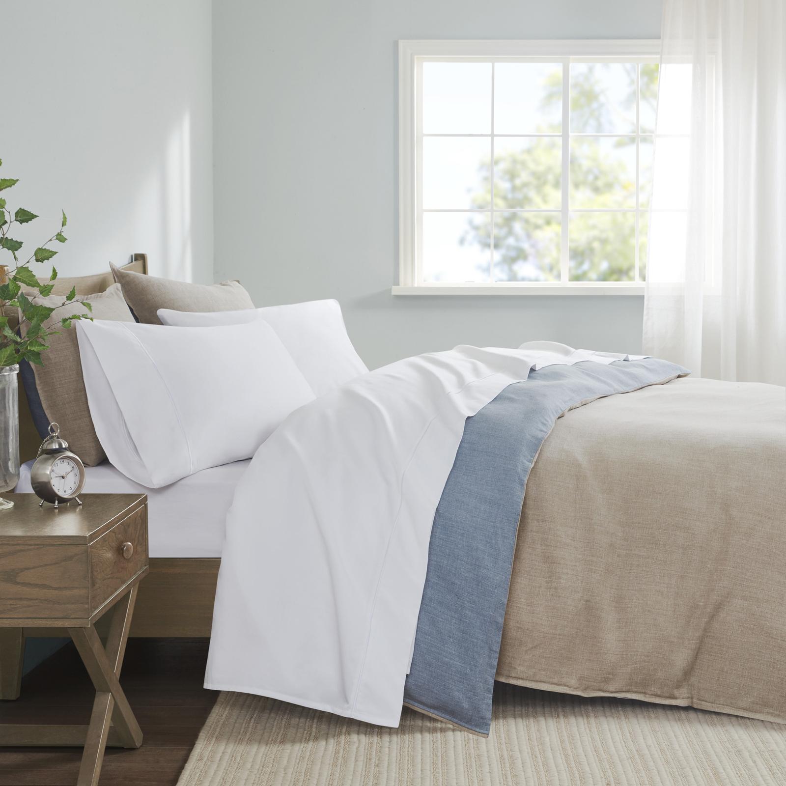 600-Thread Count Pima Cotton 4-Piece Sheet Set 10 600-Thread Count Pima Cotton 4-Piece Sheet Set