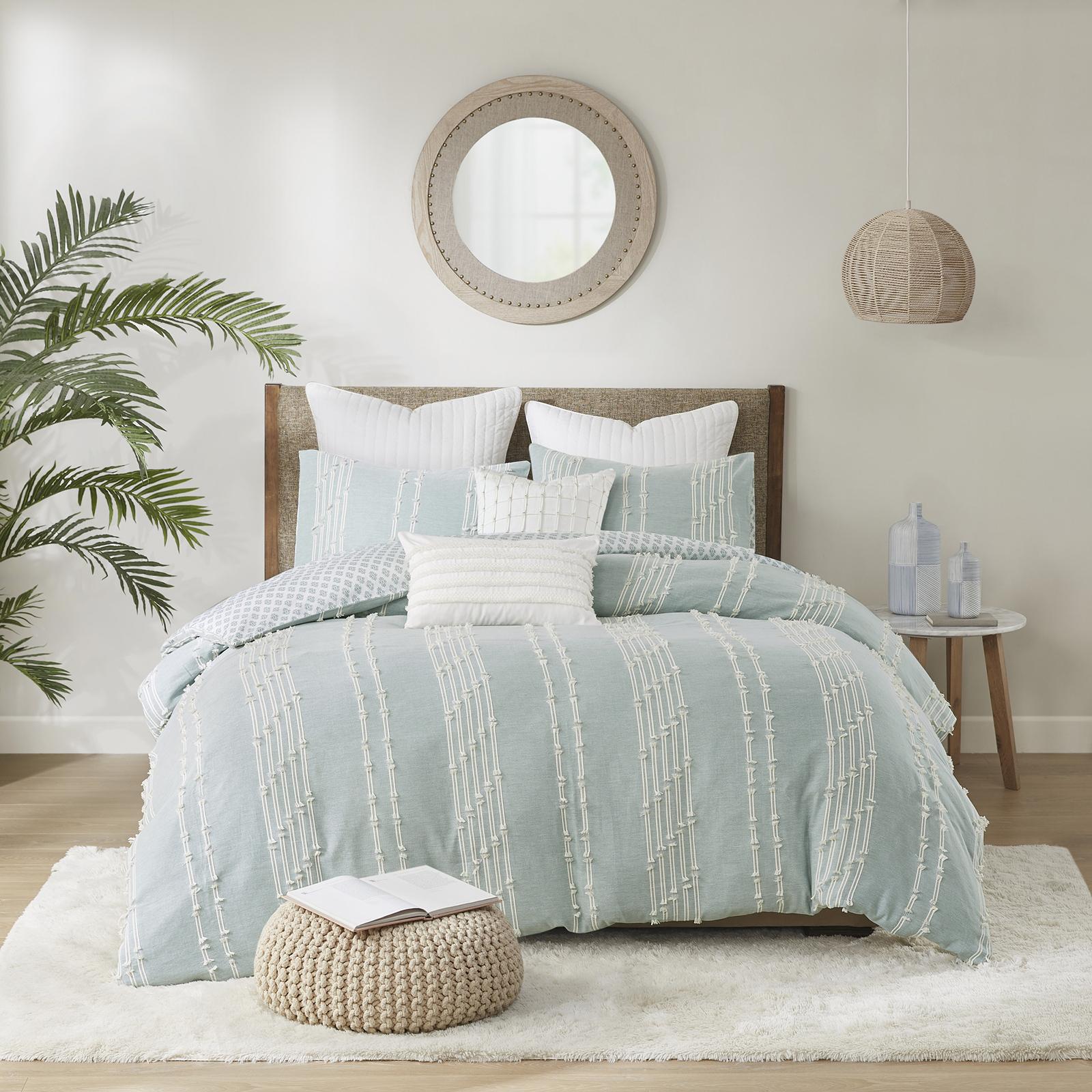 Kara 3-Piece Cotton Jacquard Comforter Set 16 Kara 3-Piece Cotton Jacquard Comforter Set