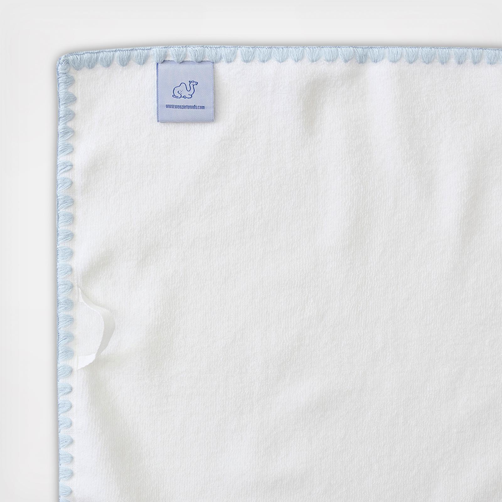 Shell Stitched Edge Powder Bath Towel, Set of 2 3 Shell Stitched Edge Powder Bath Towel, Set of 2