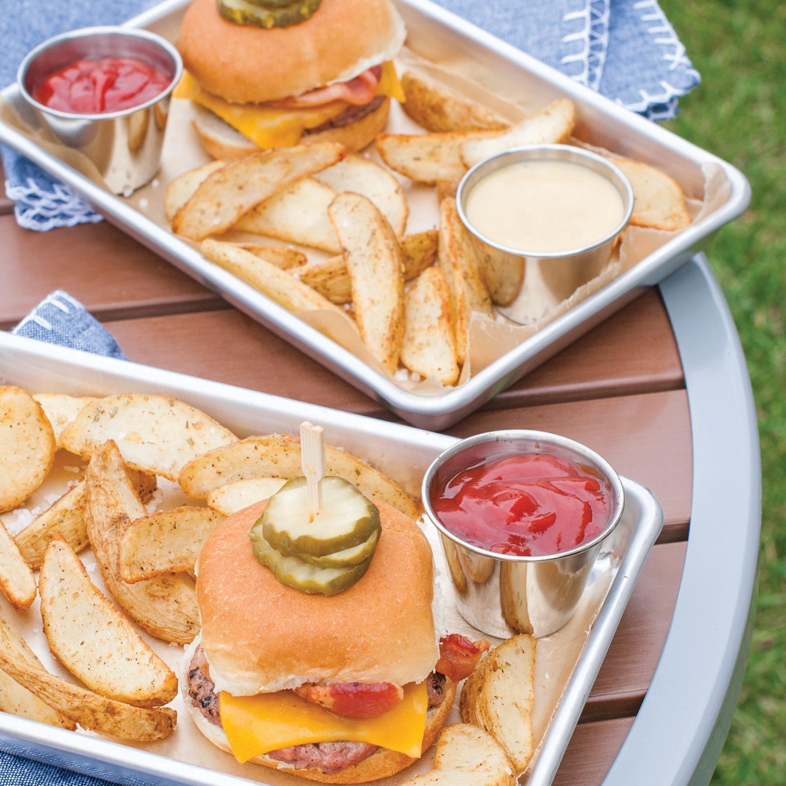 Burger Serving Tray, Set of 2 1 Burger Serving Tray, Set of 2