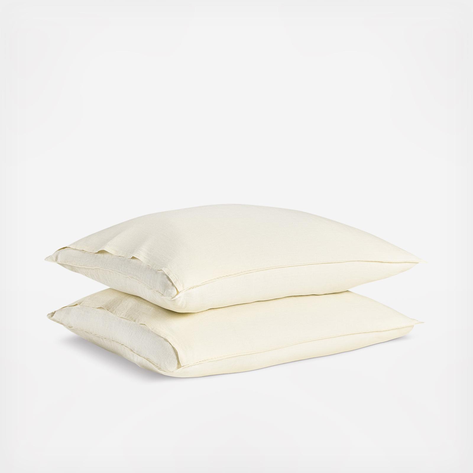 Washed European Linen Pillowcase, Set of 2 2 Washed European Linen Pillowcase, Set of 2