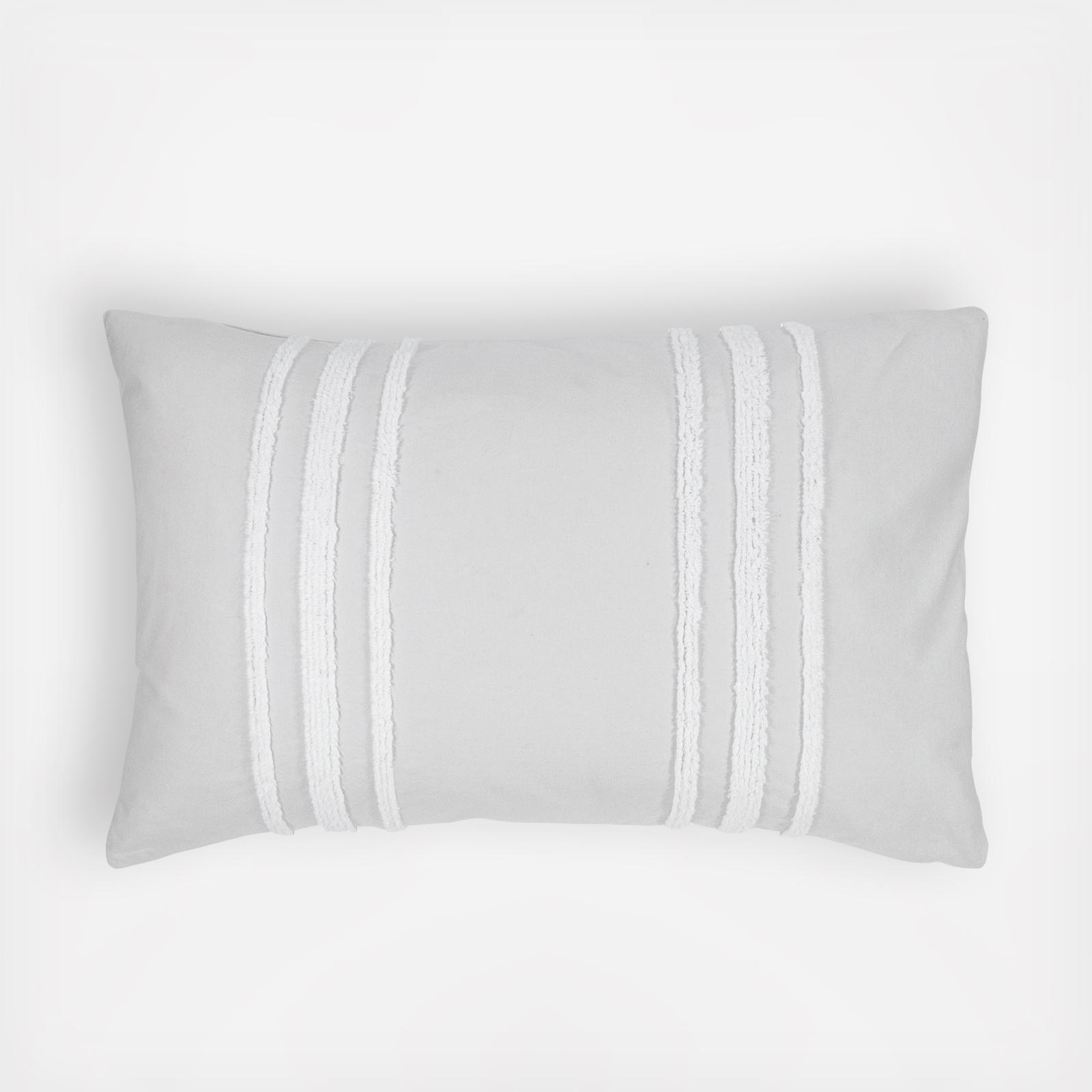 Chenille Stripe Cotton 3-Piece Comforter Set 4 Chenille Stripe Cotton 3-Piece Comforter Set