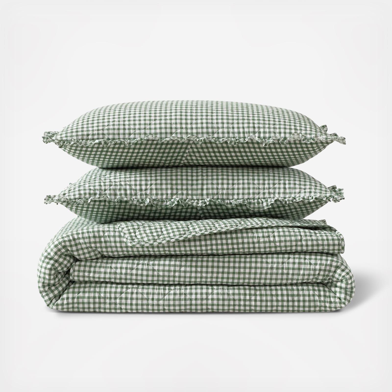 Gracies Gingham Cotton 3-Piece Quilt Set 2 Gracies Gingham Cotton 3-Piece Quilt Set