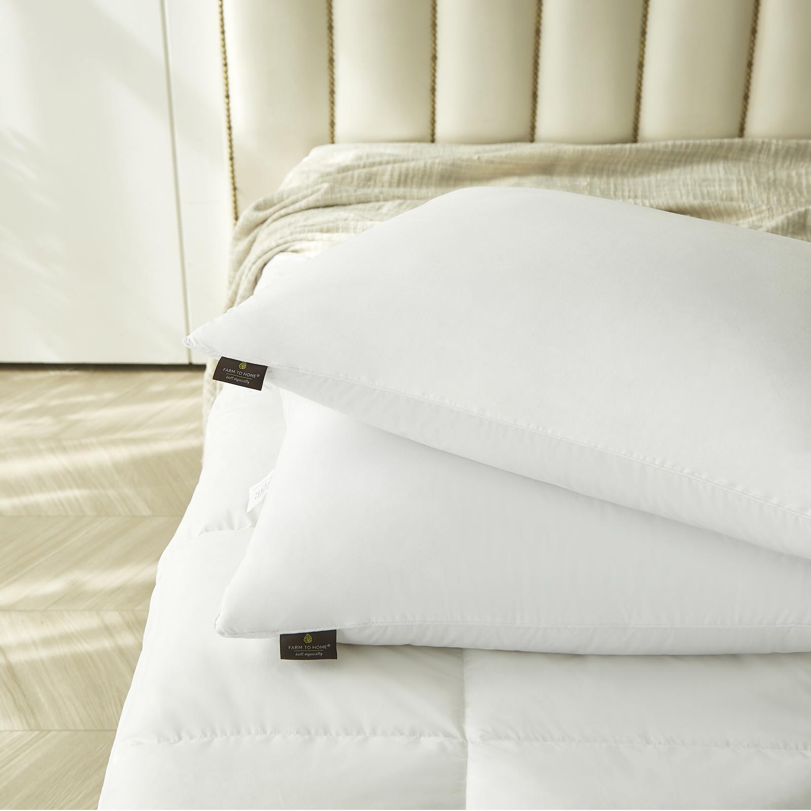 Organic Feather and Down Pillow, Set of 2 4 Organic Feather and Down Pillow, Set of 2