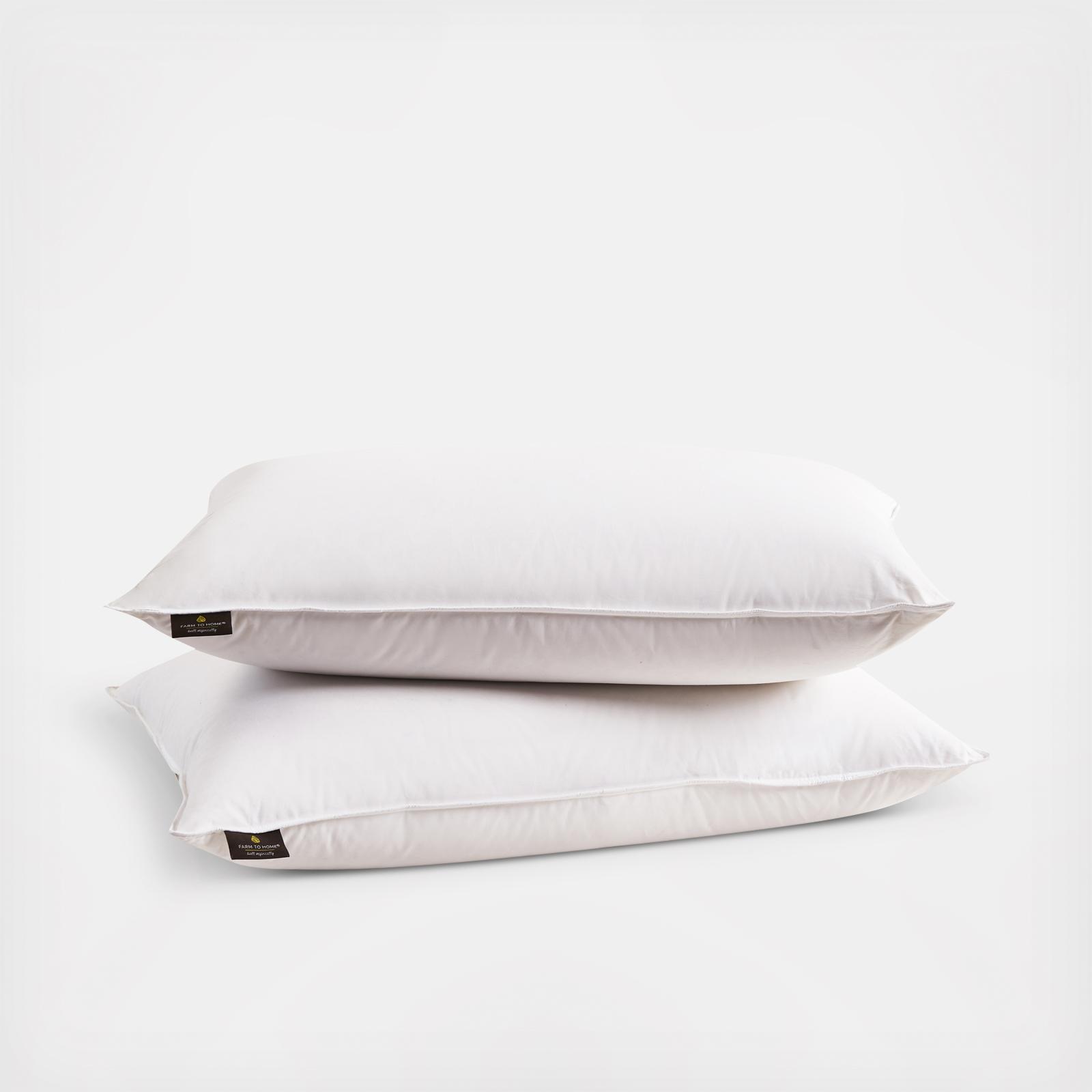 Organic Feather and Down Pillow, Set of 2 5 Organic Feather and Down Pillow, Set of 2