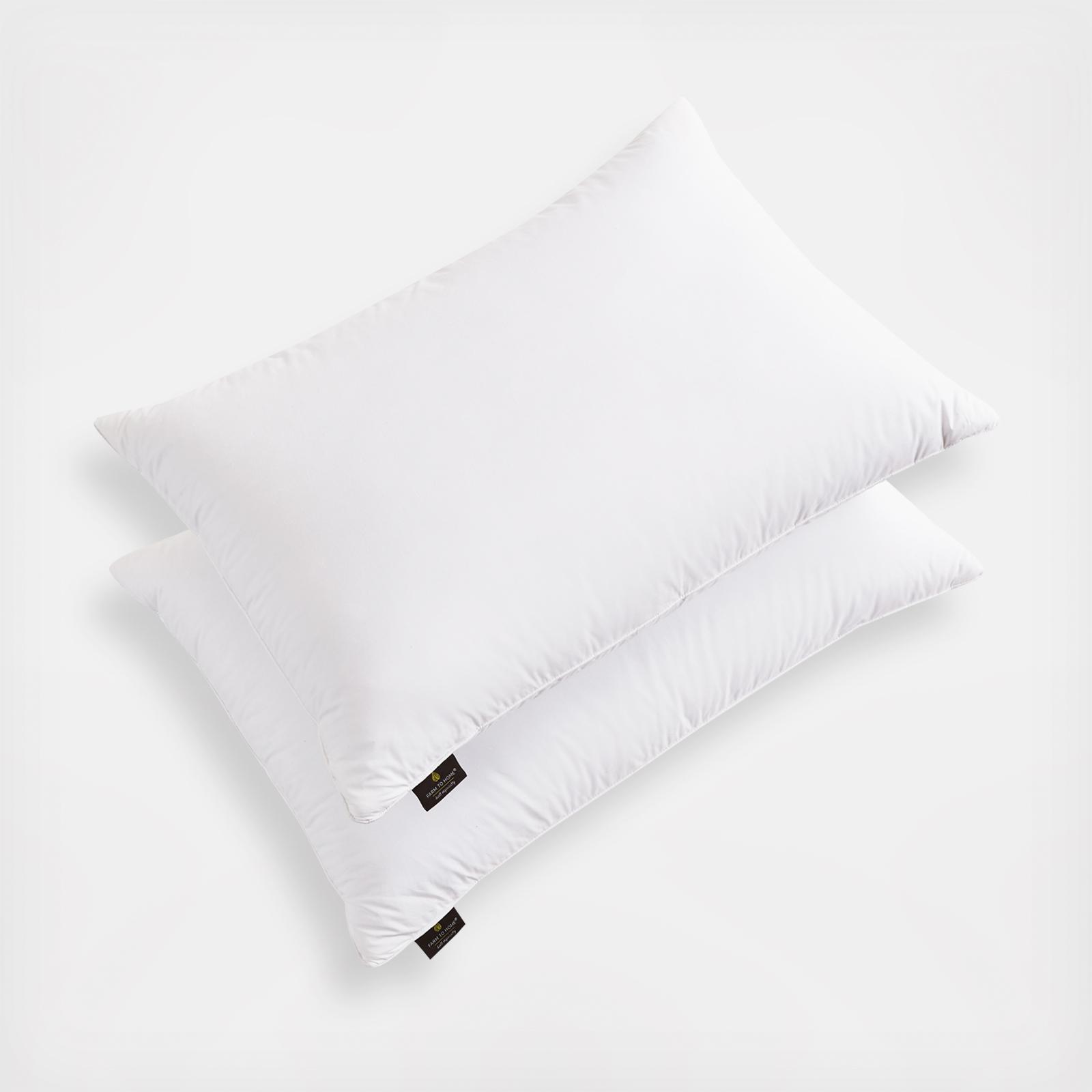 Organic Feather and Down Pillow, Set of 2 6 Organic Feather and Down Pillow, Set of 2