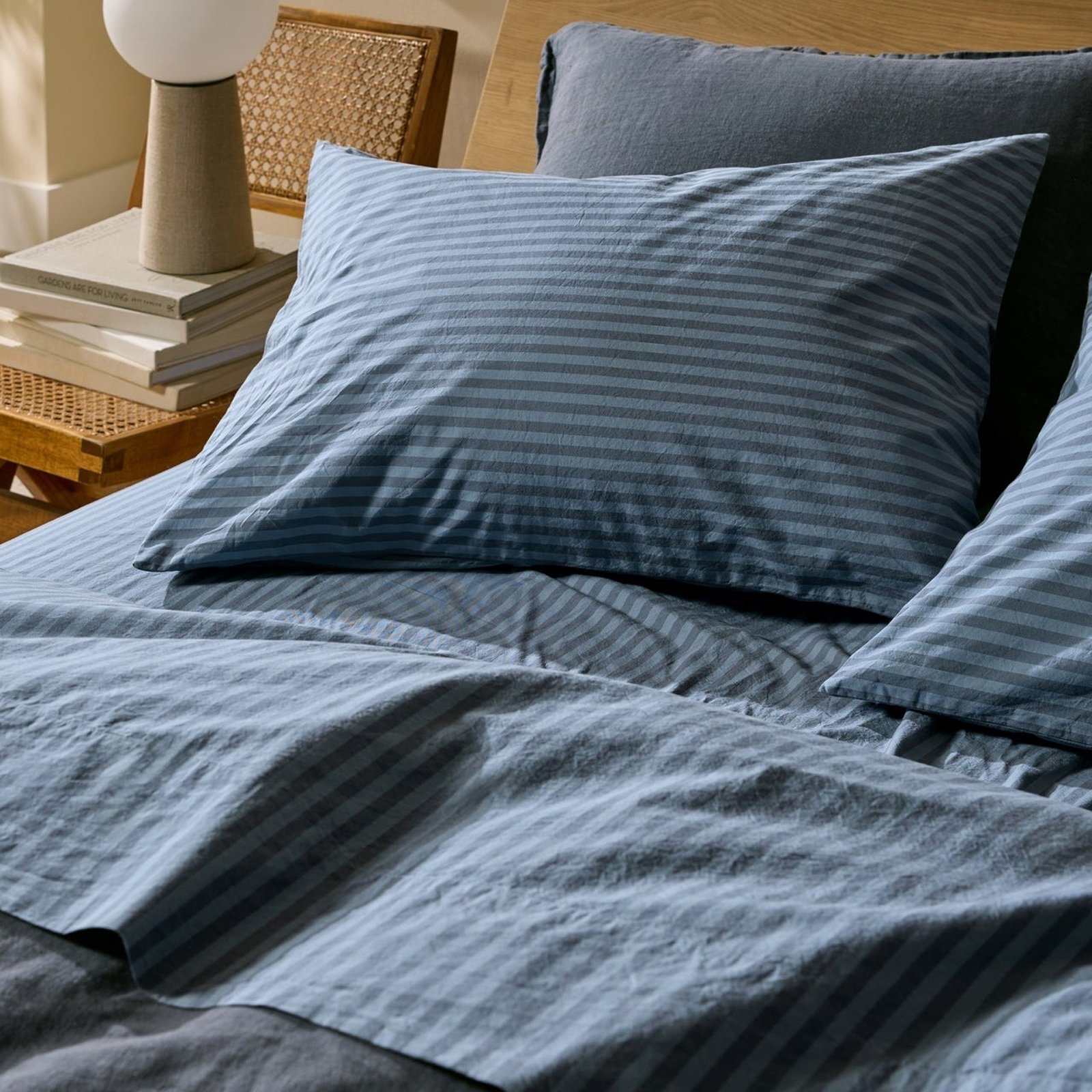 Percale Stripe Pillowcase, Set of 2 8 Percale Stripe Pillowcase, Set of 2