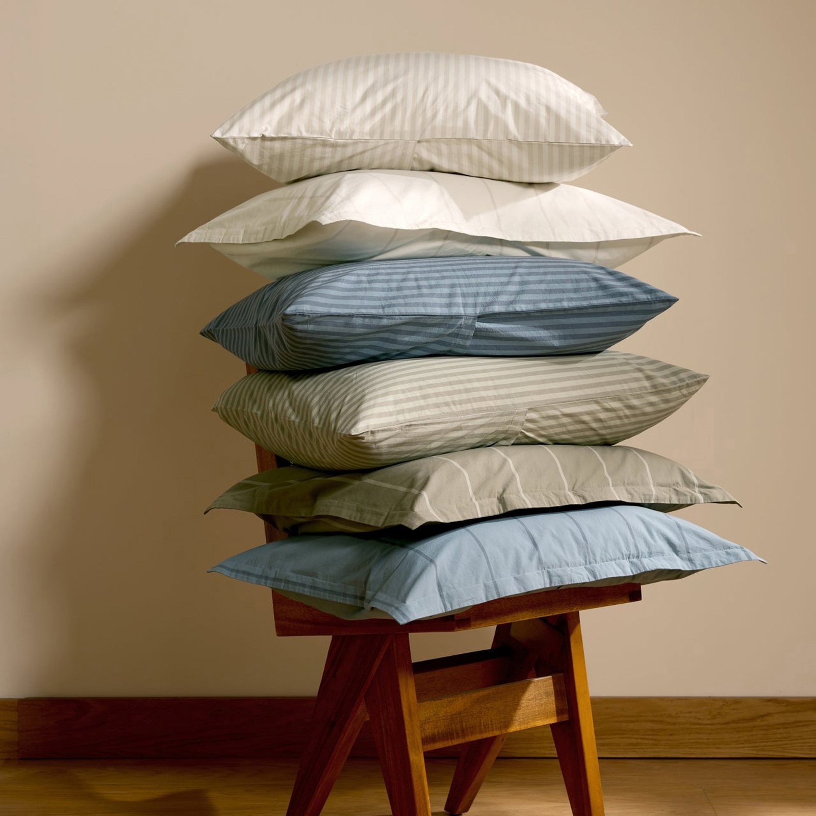 Percale Stripe Pillowcase, Set of 2 3 Percale Stripe Pillowcase, Set of 2