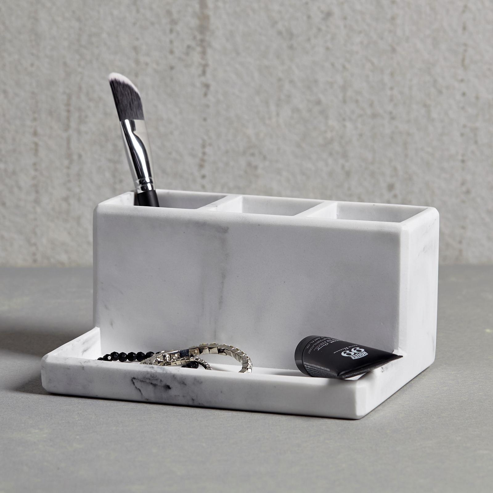 Michaelangelo Resin 3-Part Bath Vanity Organizer 10 Michaelangelo Resin 3-Part Bath Vanity Organizer