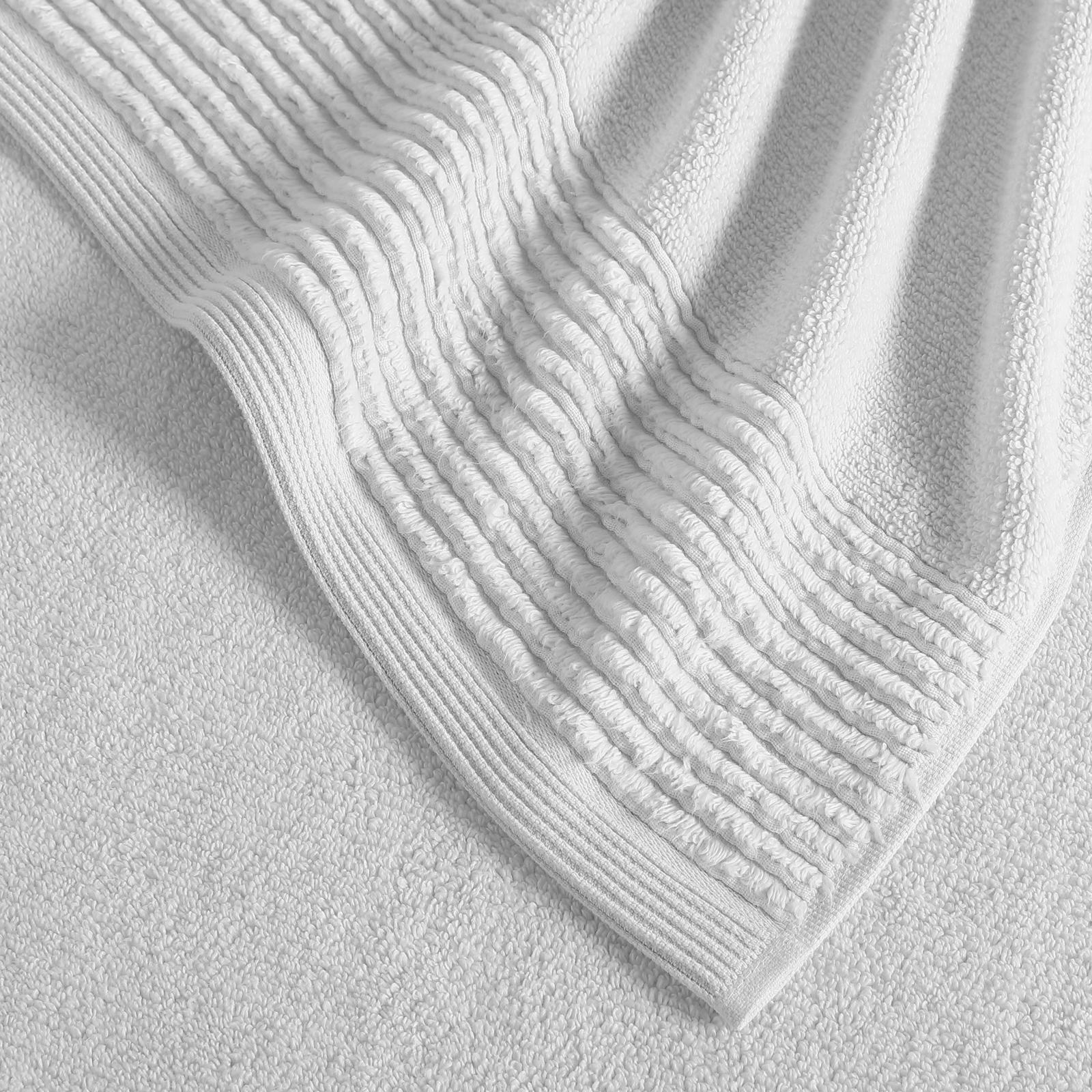 Sculpted Pleat Solid 6-Piece Towel Set 2 Sculpted Pleat Solid 6-Piece Towel Set