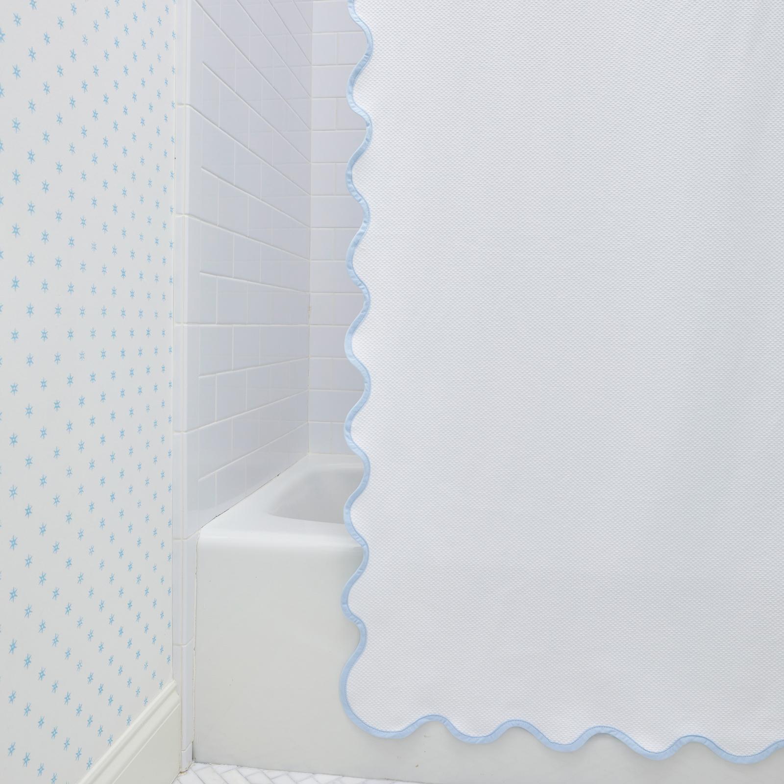 Scalloped Shower Curtain 2 Scalloped Shower Curtain
