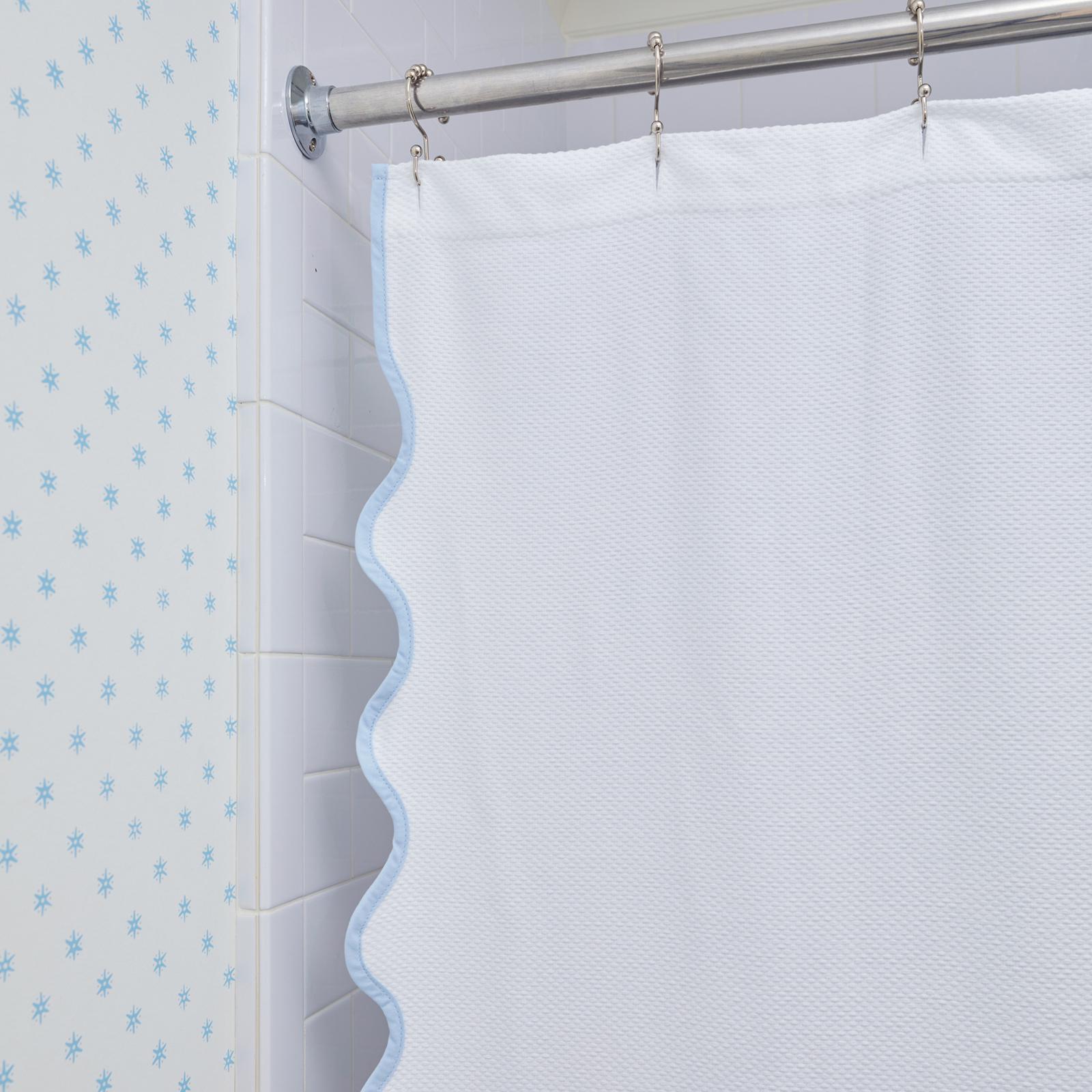 Scalloped Shower Curtain 3 Scalloped Shower Curtain
