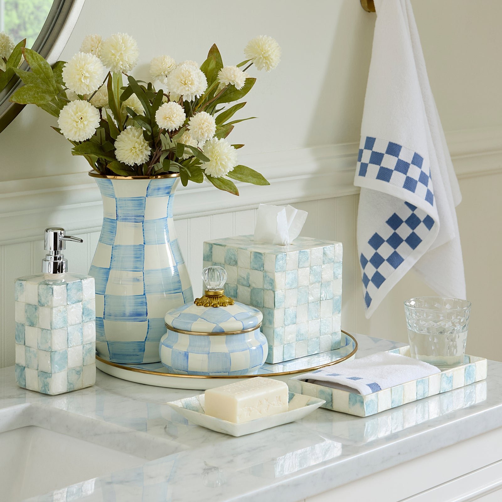 Sky Check Capiz Boutique Tissue Box Cover 8 Sky Check Capiz Boutique Tissue Box Cover