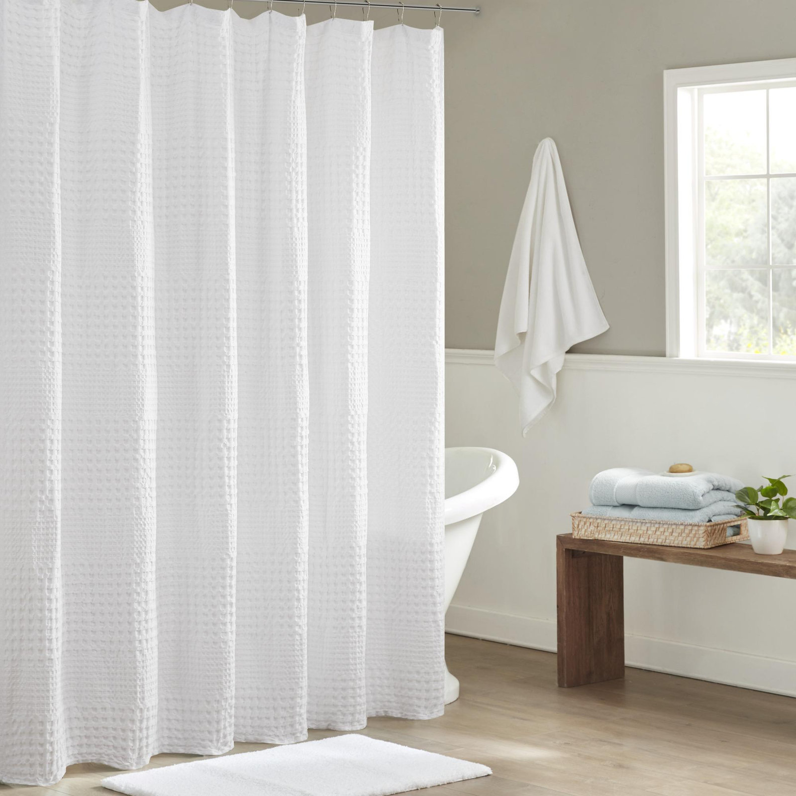 Arlo Waffle Shower Curtain