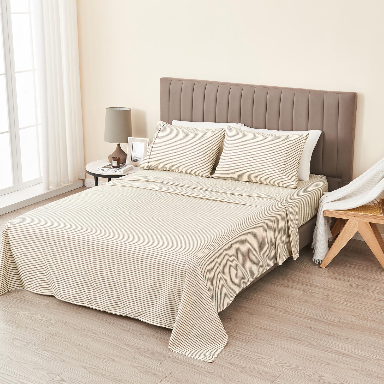 Evette Striped 4-Piece Sheet Set
