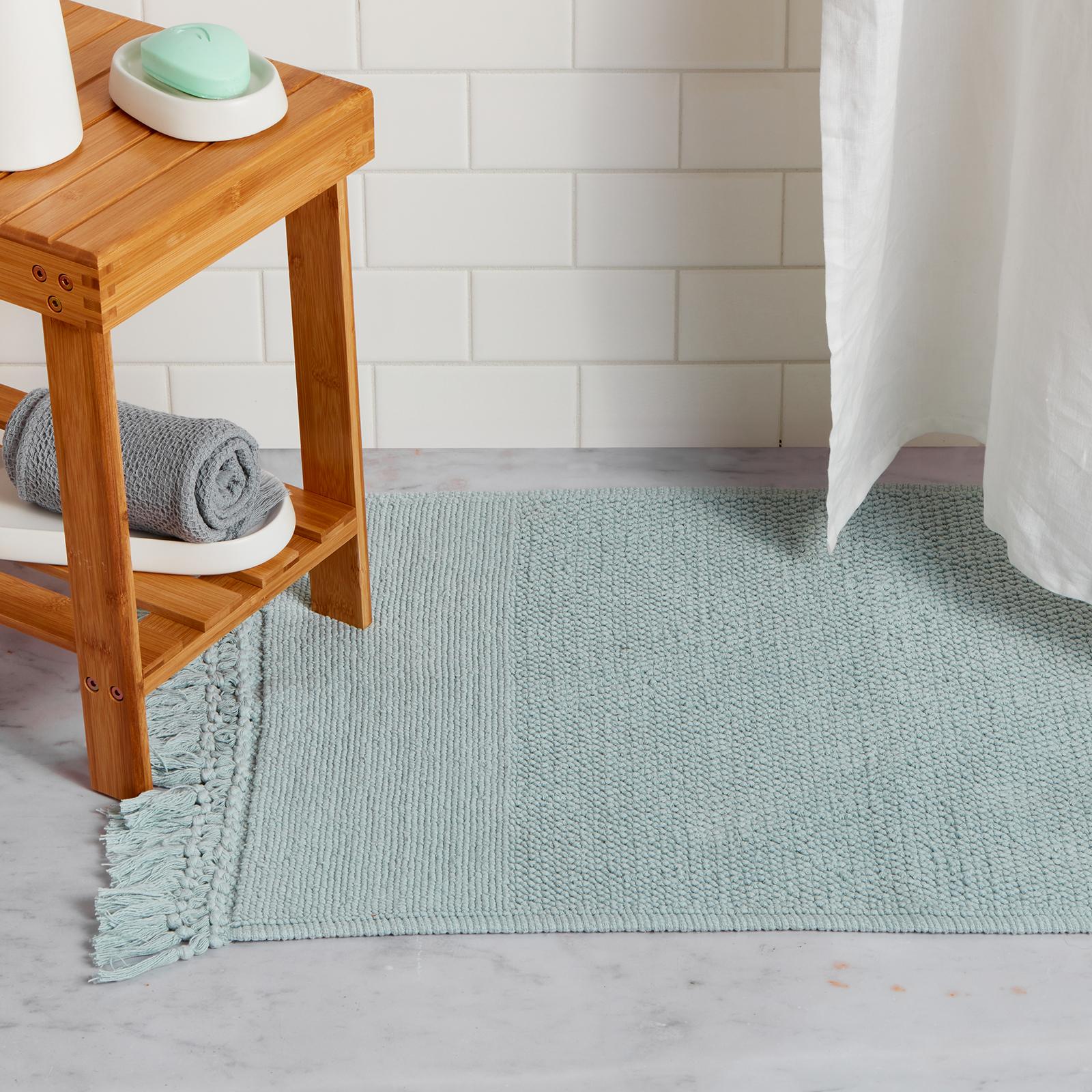 Tasseled Cotton Bath Mat 15 Tasseled Cotton Bath Mat
