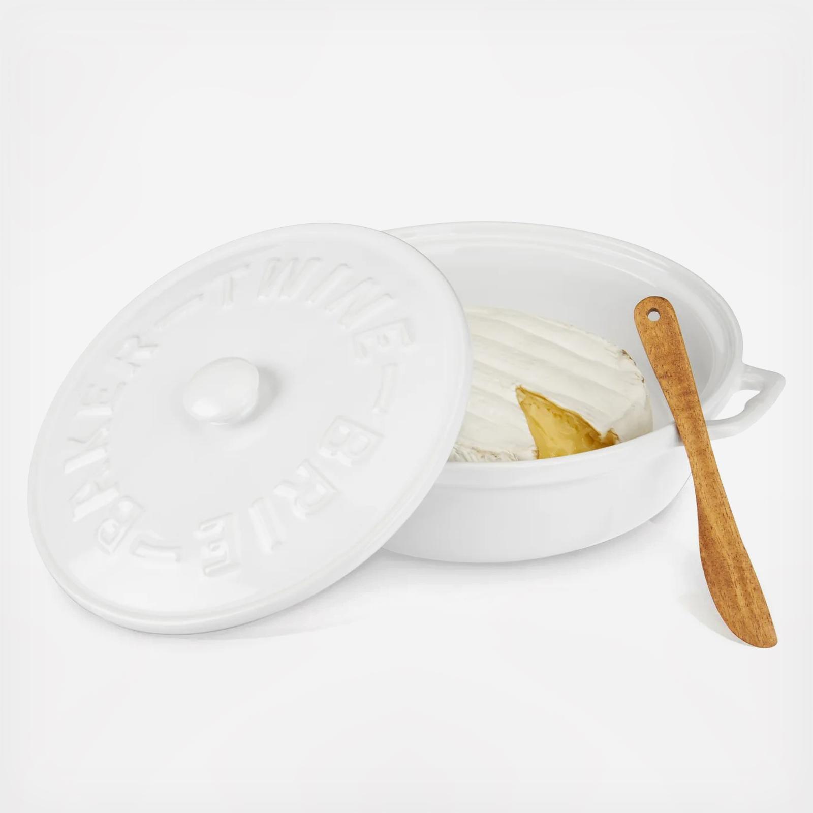 Ceramic Brie Baker & Wood Spreader 3 Ceramic Brie Baker & Wood Spreader