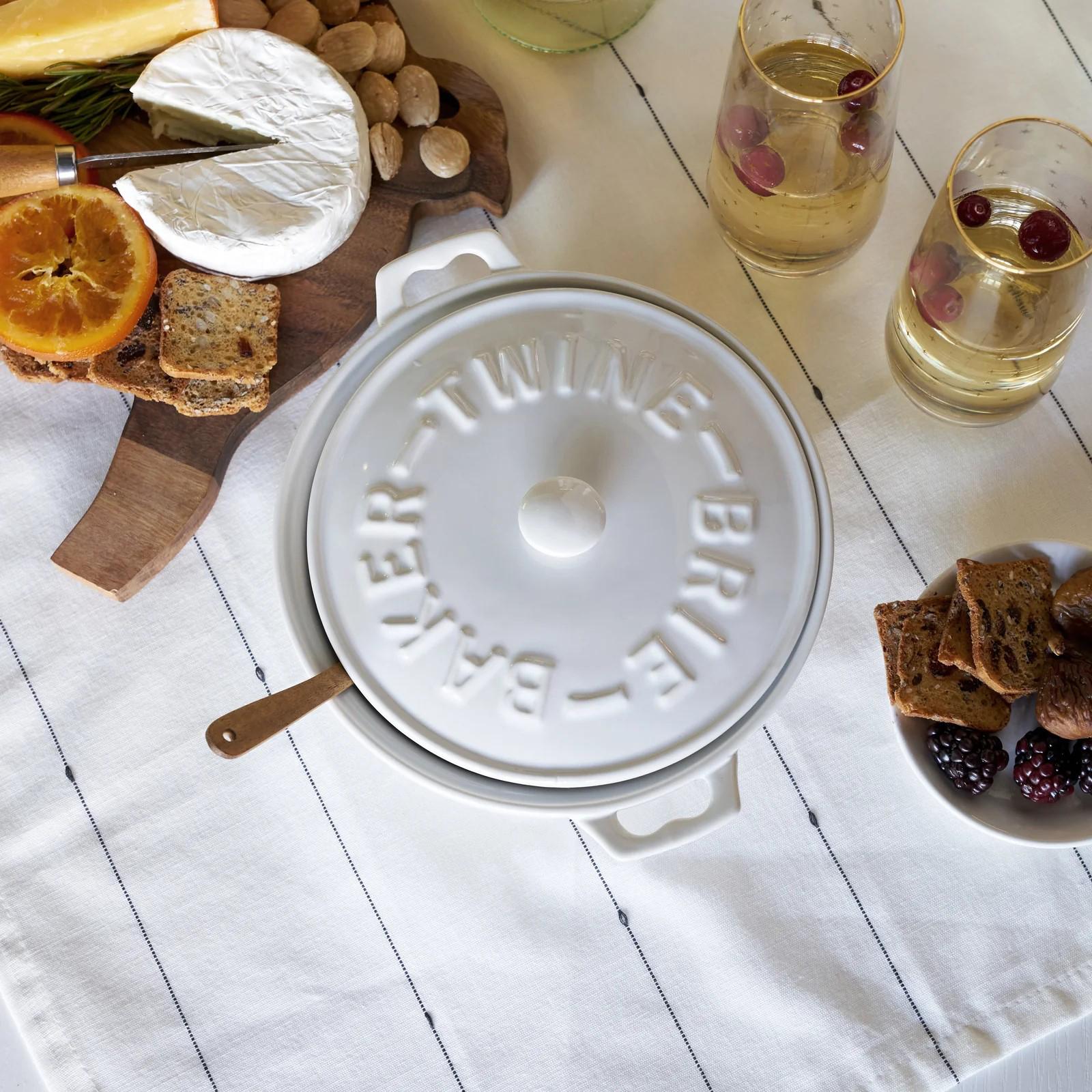 Ceramic Brie Baker & Wood Spreader 4 Ceramic Brie Baker & Wood Spreader