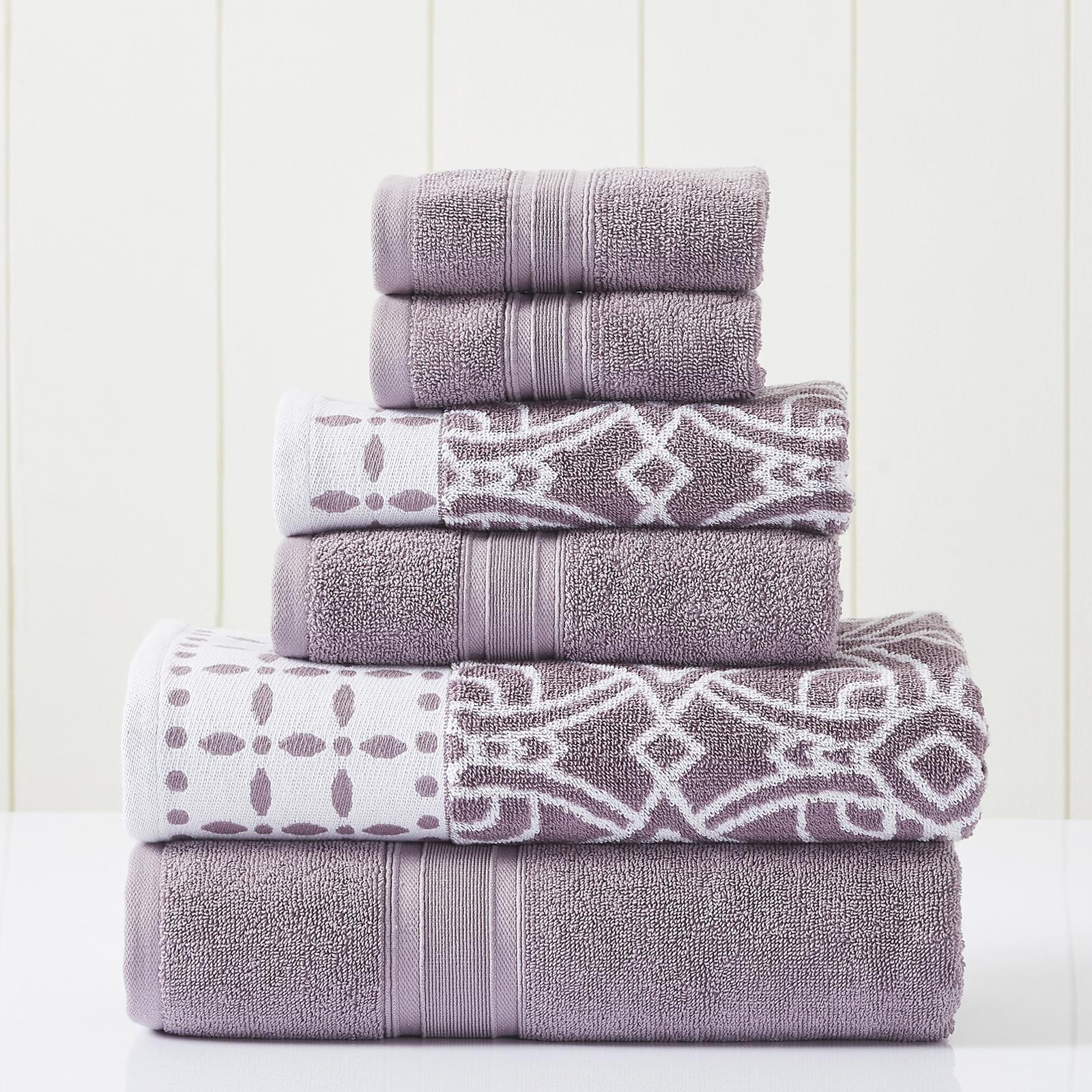 Monroe 6-Piece Yarn Dyed Jacquard Towel Set 17 Monroe 6-Piece Yarn Dyed Jacquard Towel Set