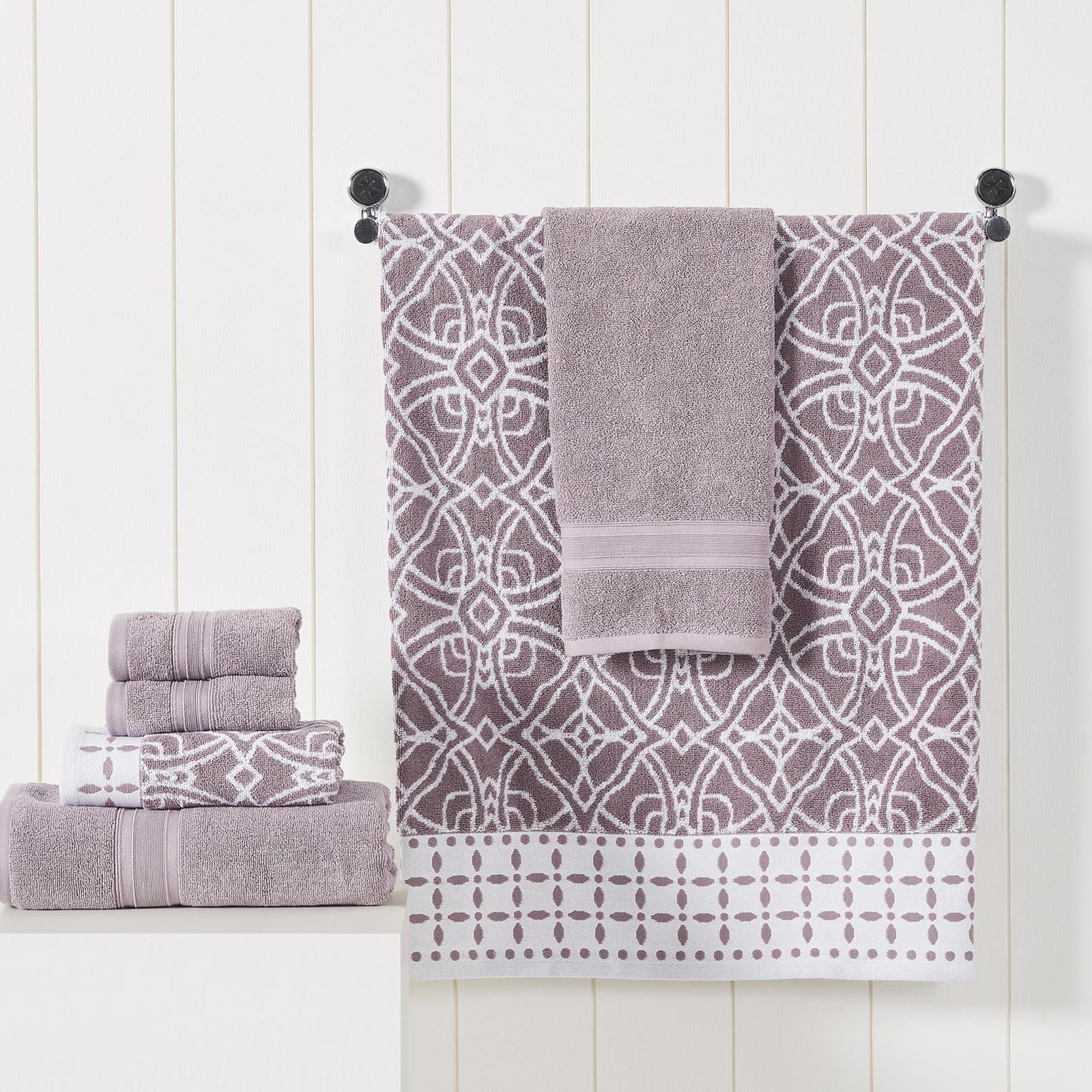Monroe 6-Piece Yarn Dyed Jacquard Towel Set 2 Monroe 6-Piece Yarn Dyed Jacquard Towel Set