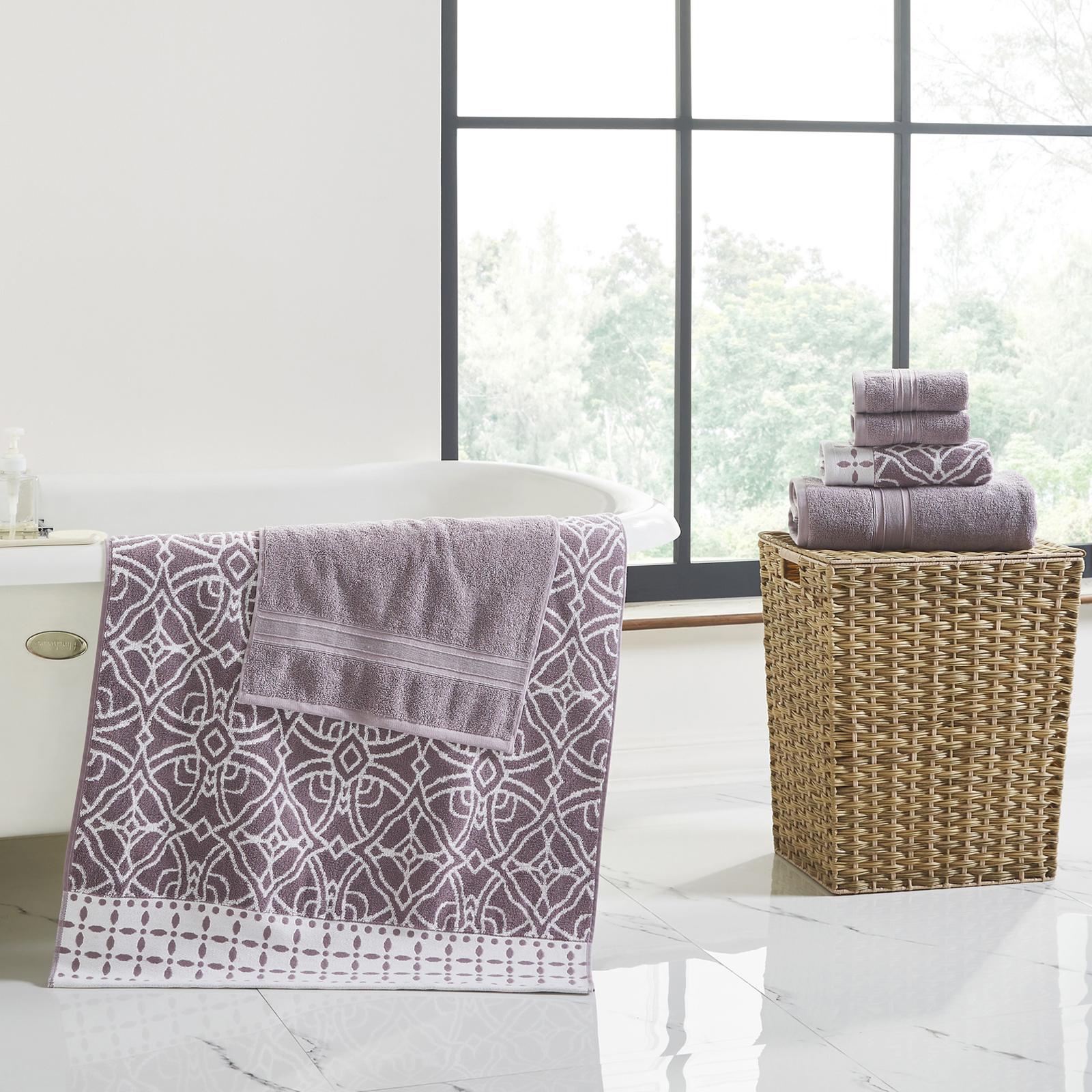 Monroe 6-Piece Yarn Dyed Jacquard Towel Set 6 Monroe 6-Piece Yarn Dyed Jacquard Towel Set
