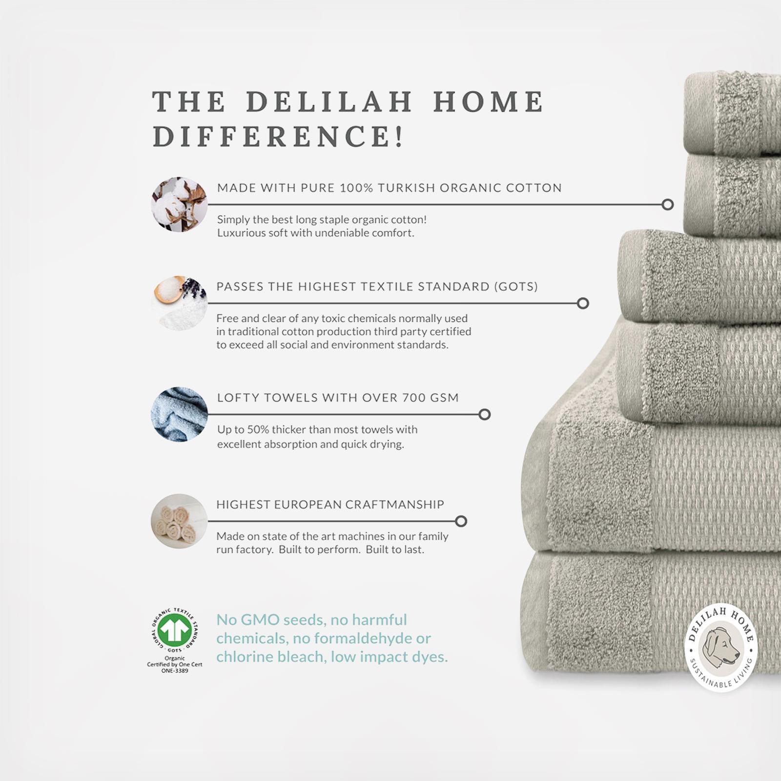 Organic Cotton 6-Piece Towel Set 4 Organic Cotton 6-Piece Towel Set