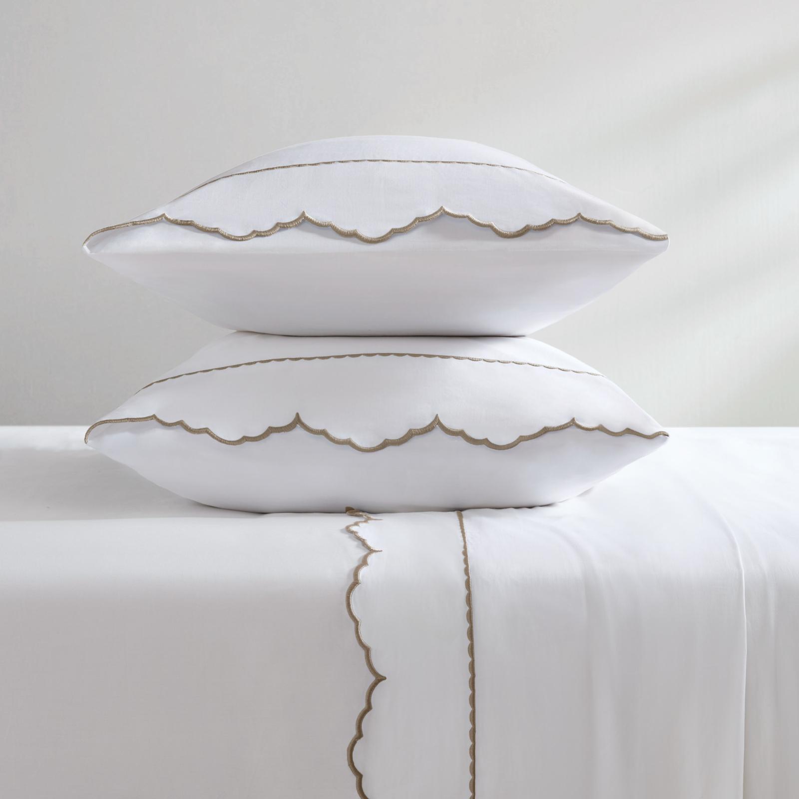 Brielle Scalloped Edge 4-Piece Sheet Set 6 Brielle Scalloped Edge 4-Piece Sheet Set
