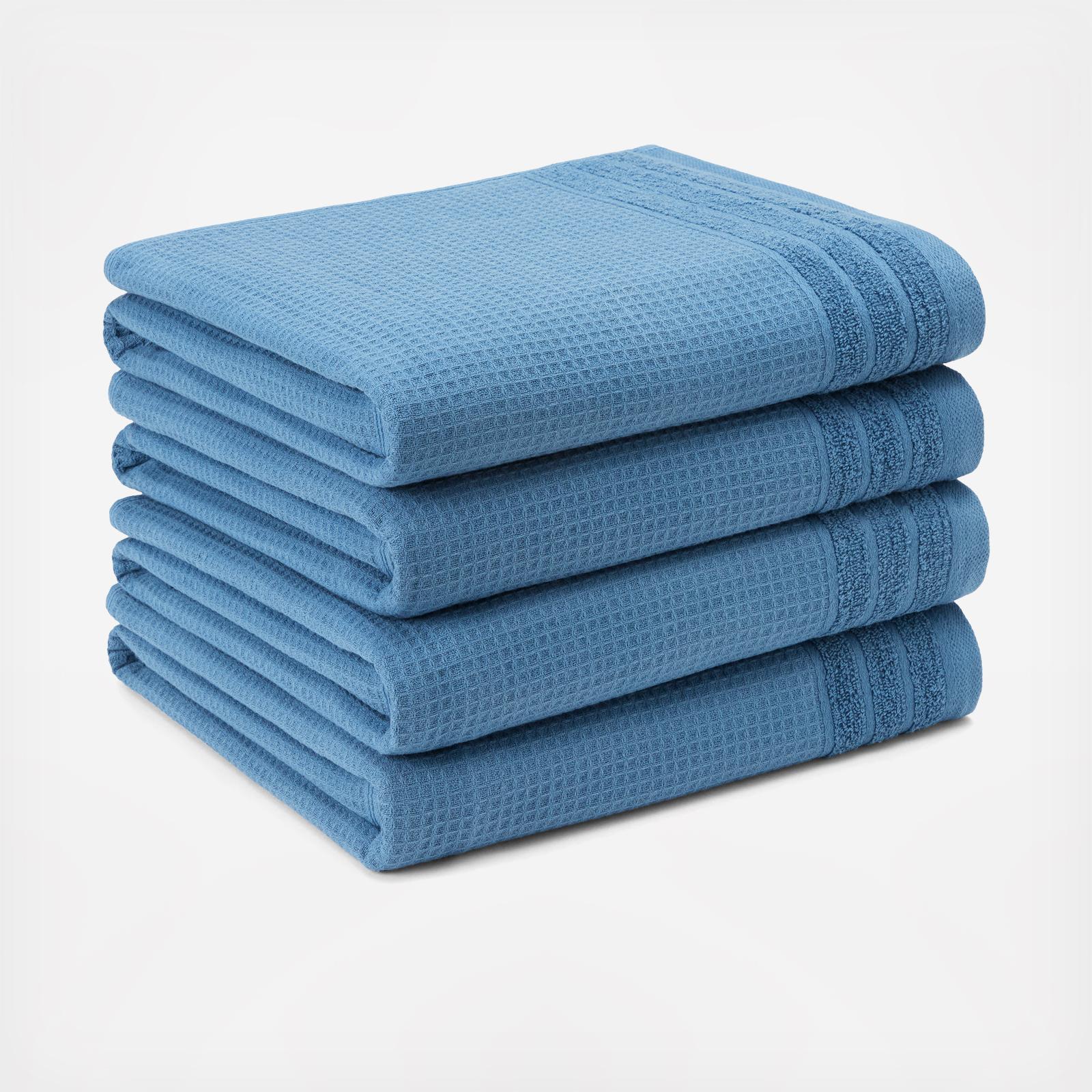 Basics Waffle Woven Terry Bath Towel, Set of 4 2 Basics Waffle Woven Terry Bath Towel, Set of 4