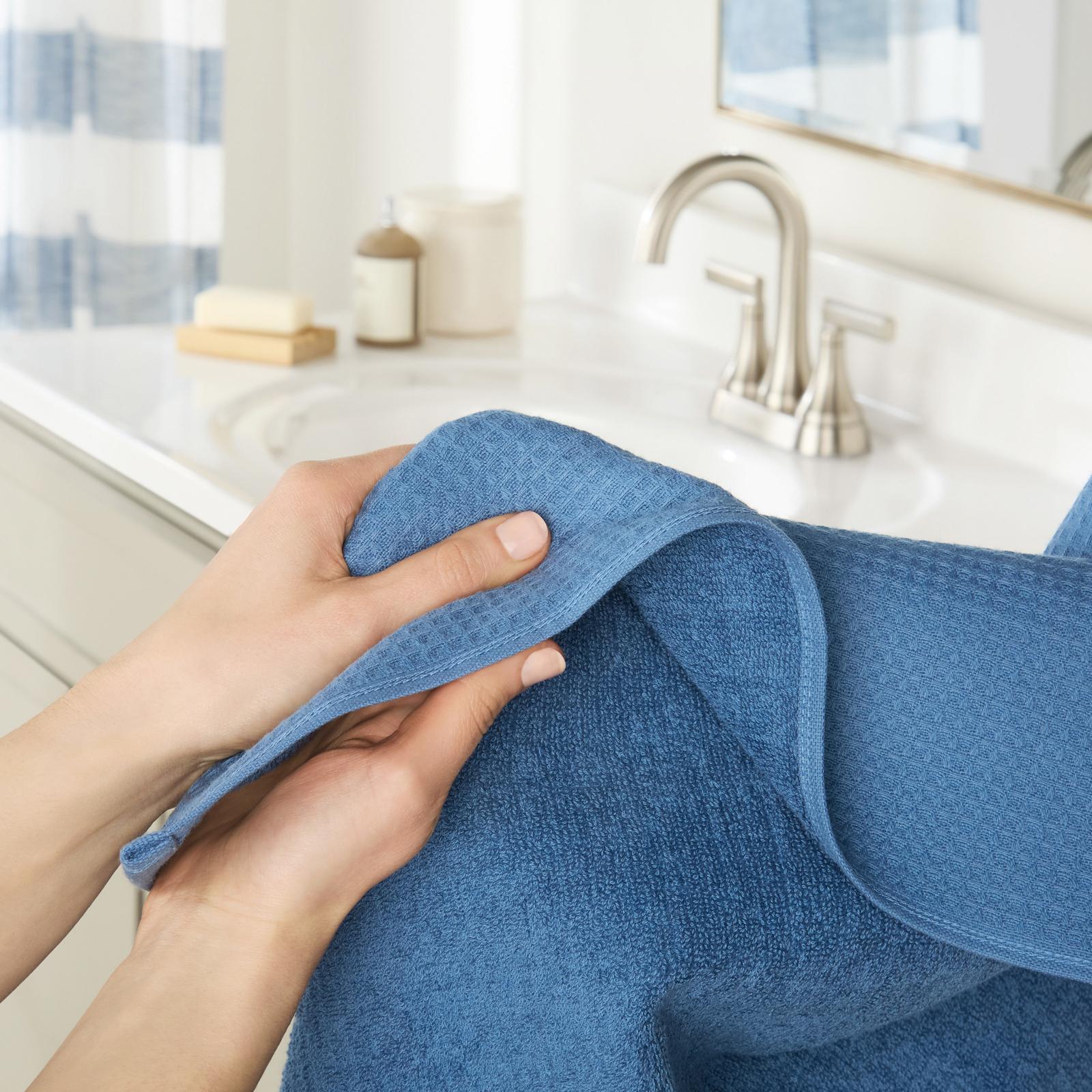 Basics Waffle Woven Terry Bath Towel, Set of 4 4 Basics Waffle Woven Terry Bath Towel, Set of 4