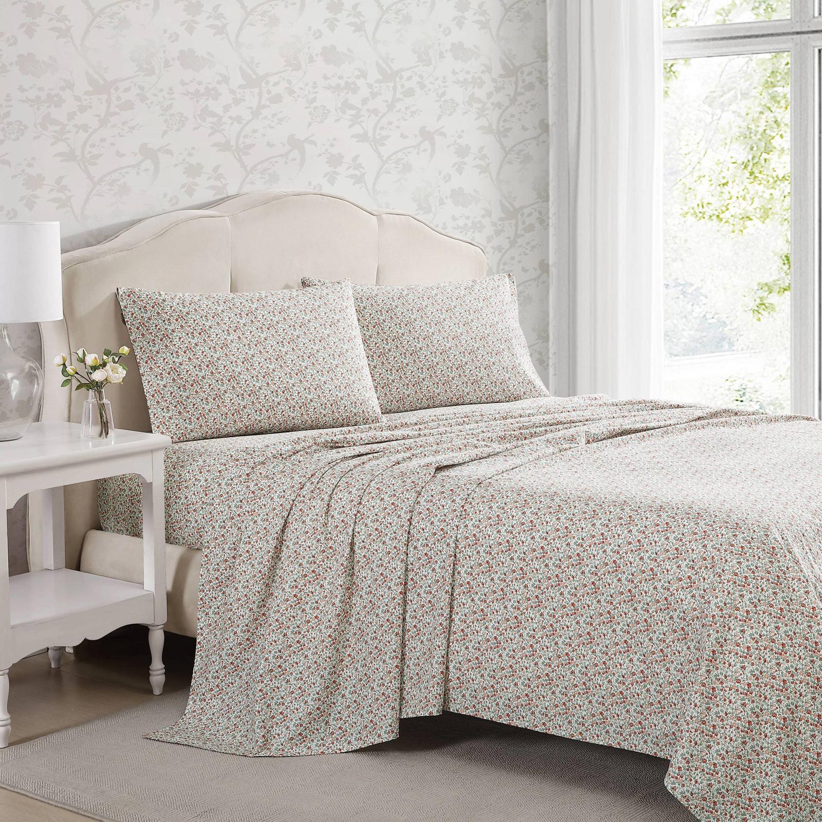Emogene Cotton Percale 4-Piece Sheet Set 1 Emogene Cotton Percale 4-Piece Sheet Set