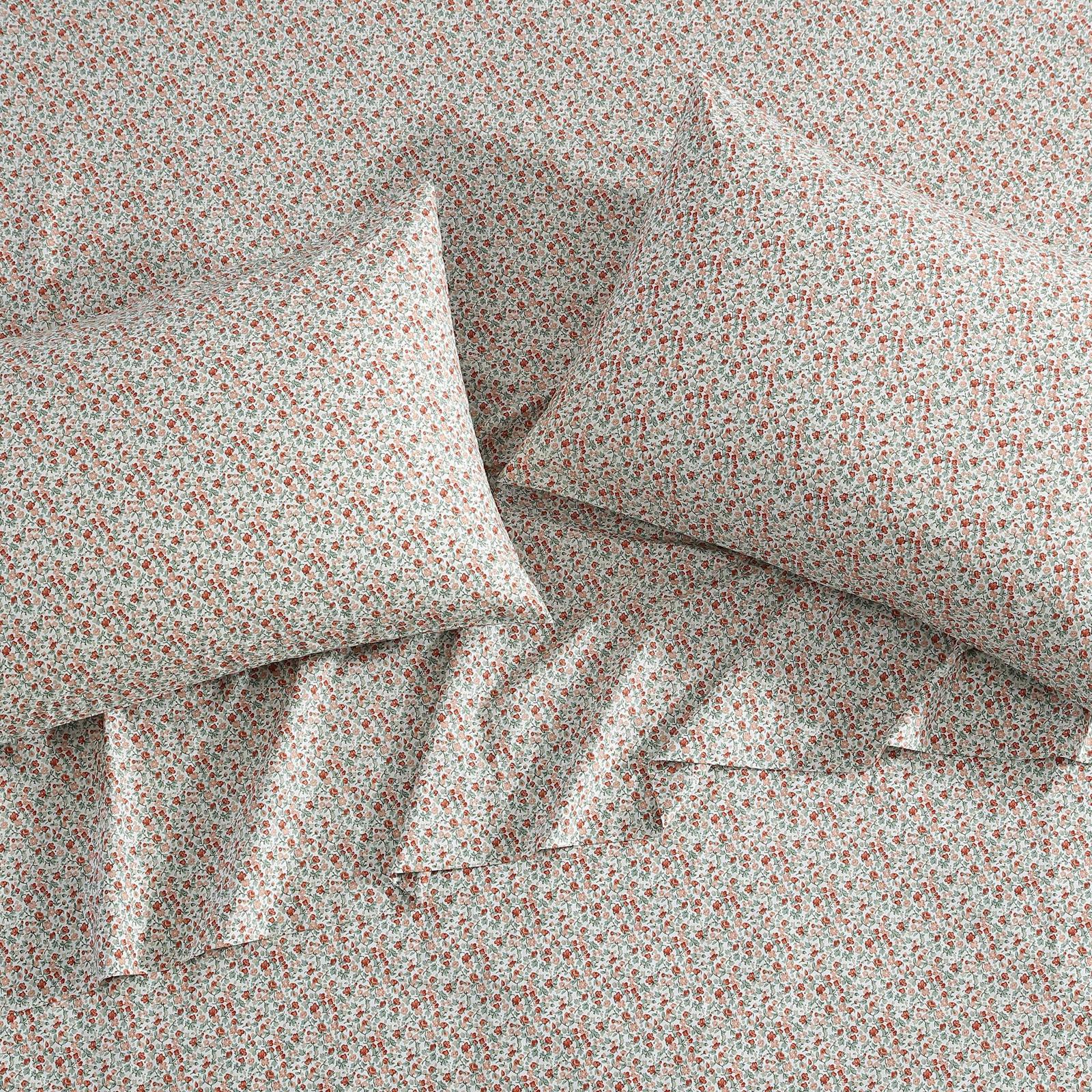Emogene Cotton Percale 4-Piece Sheet Set 3 Emogene Cotton Percale 4-Piece Sheet Set