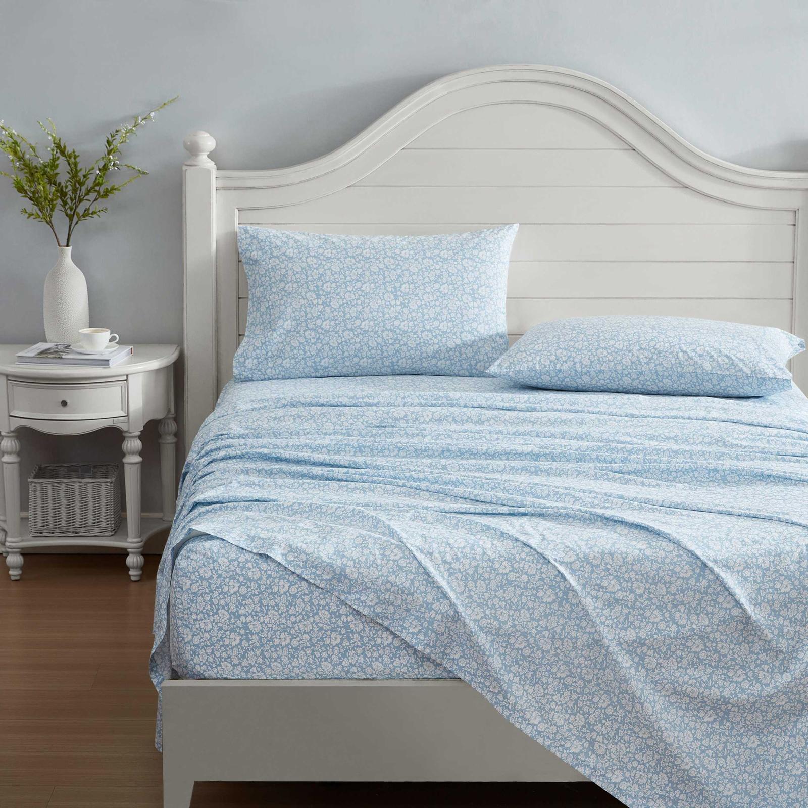 Heirloom Ditzy Cotton Percale 4-Piece Sheet Set 16 Heirloom Ditzy Cotton Percale 4-Piece Sheet Set
