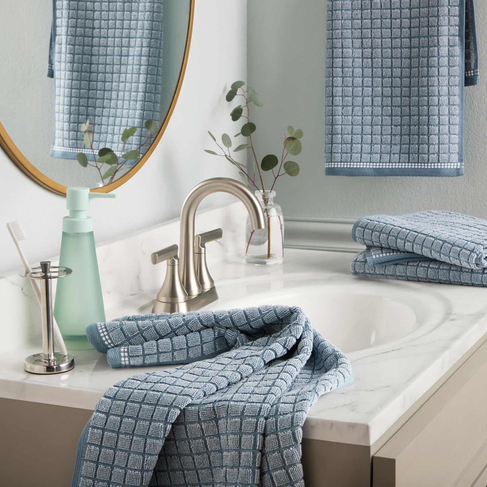 Everyday Textured Windowpane Hand Towel, Set of 4