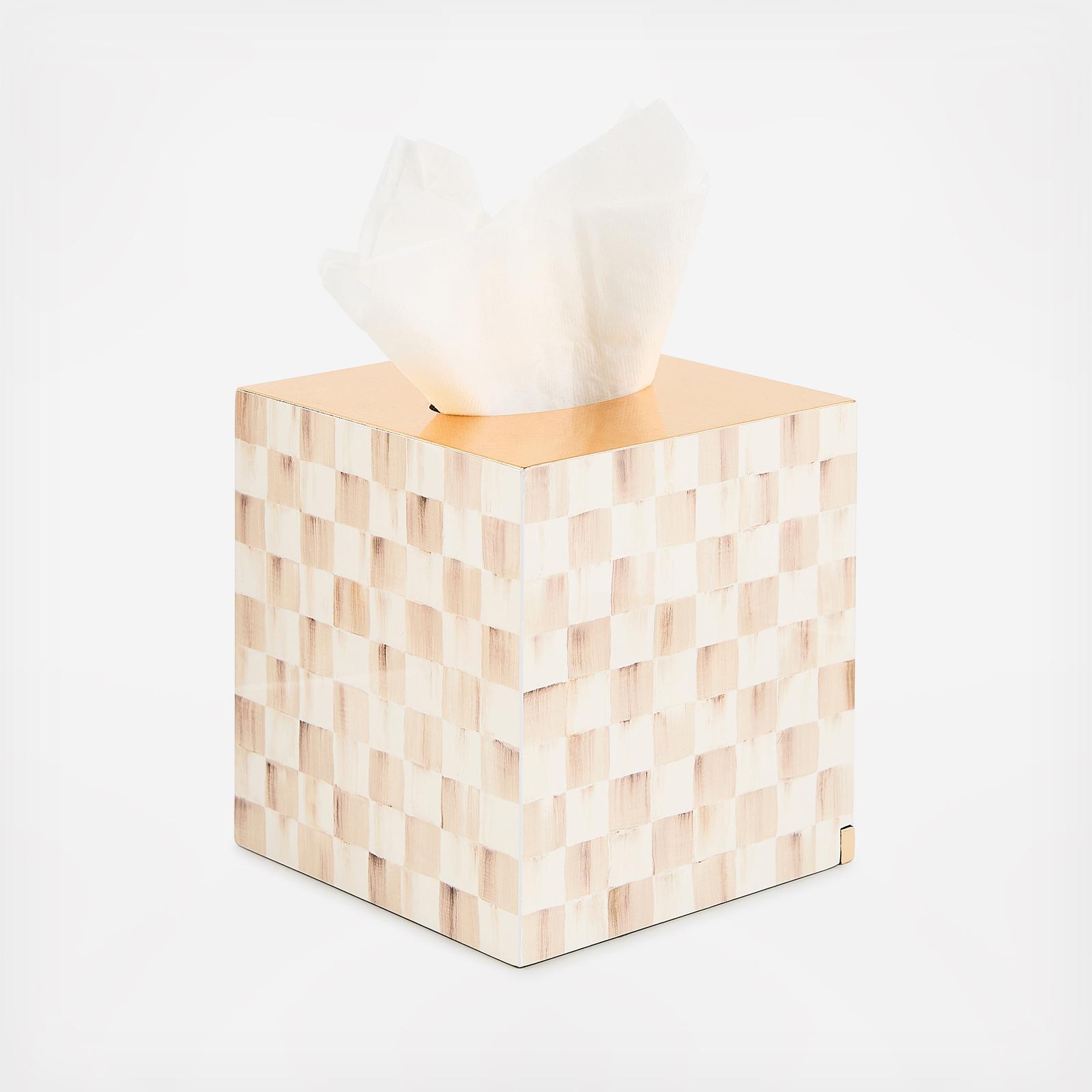 Mocha Check Glass Boutique Tissue Box Cover 17 Mocha Check Glass Boutique Tissue Box Cover