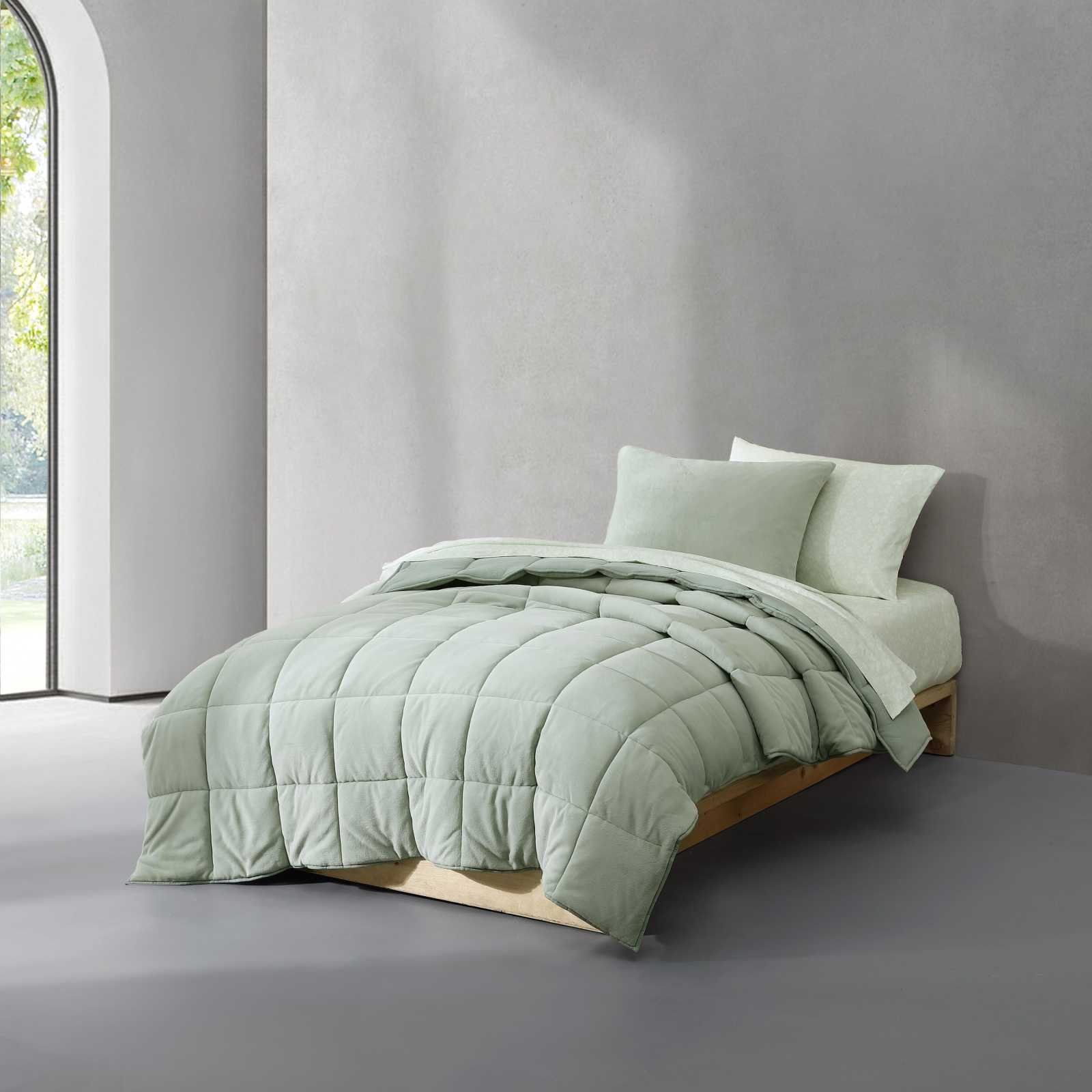 Reversible Plush Washed Microfiber 7-Piece Comforter Set 3 Reversible Plush Washed Microfiber 7-Piece Comforter Set