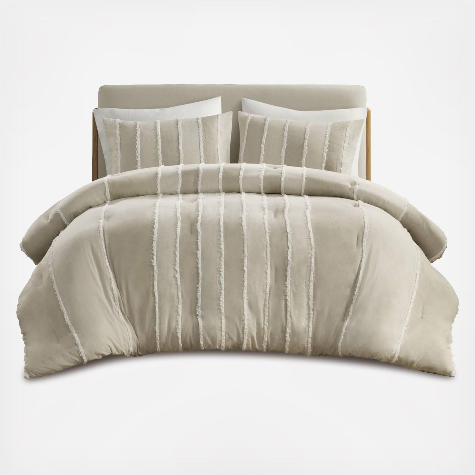 Shay 3-Piece Striped Cotton Comforter Set