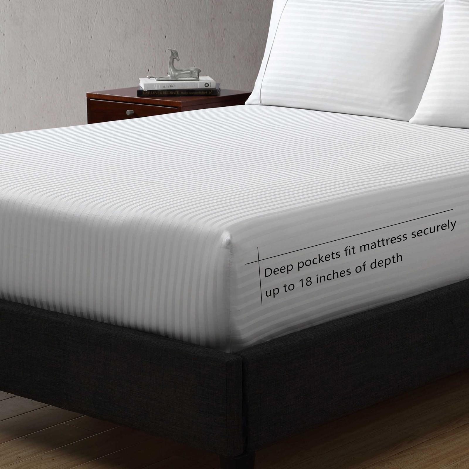 Stripe Cotton 4-Piece Sheet Set 8 Stripe Cotton 4-Piece Sheet Set