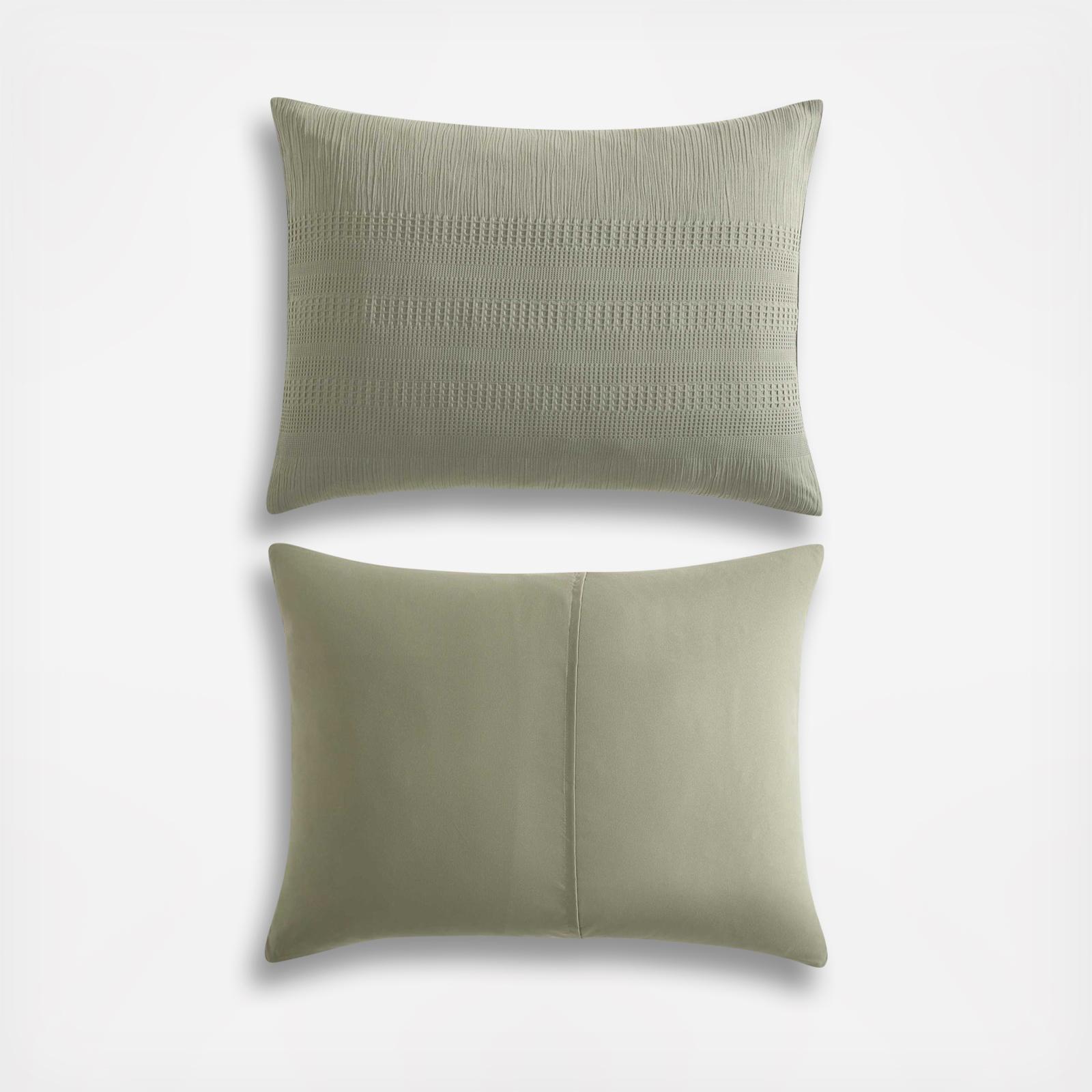 Variegated Waffle Crinkle Waffle 3-Piece Comforter Set 8 Variegated Waffle Crinkle Waffle 3-Piece Comforter Set