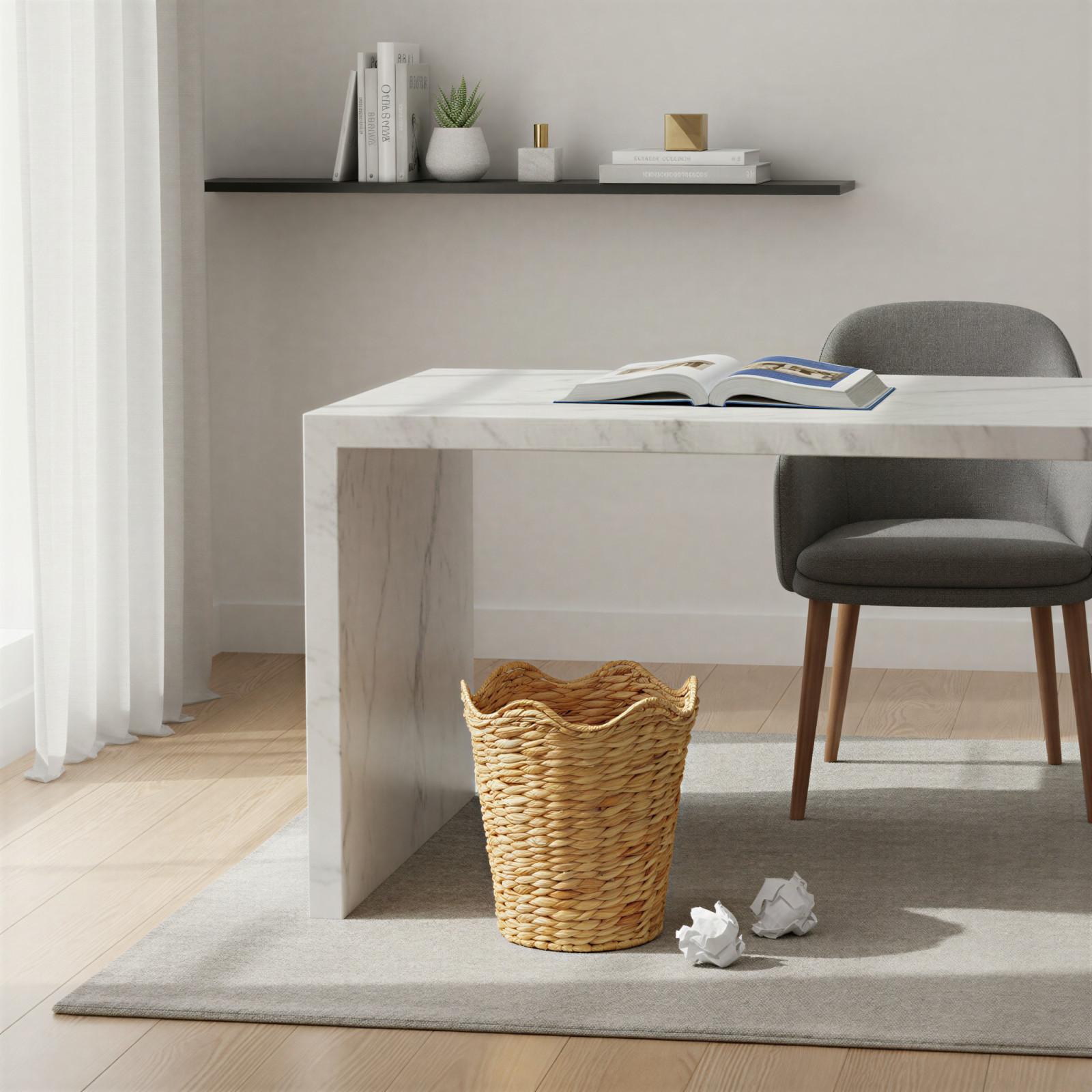 Woven Water Hyacinth Wastebin 8 Woven Water Hyacinth Wastebin