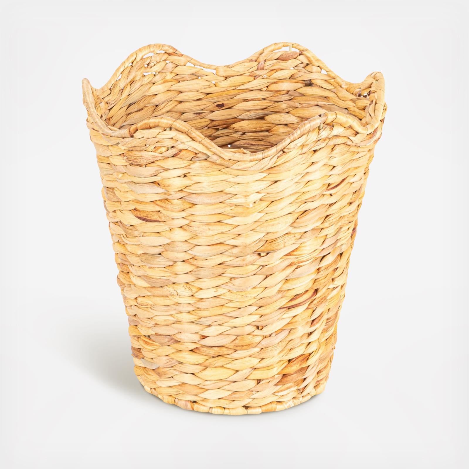 Woven Water Hyacinth Wastebin 2 Woven Water Hyacinth Wastebin