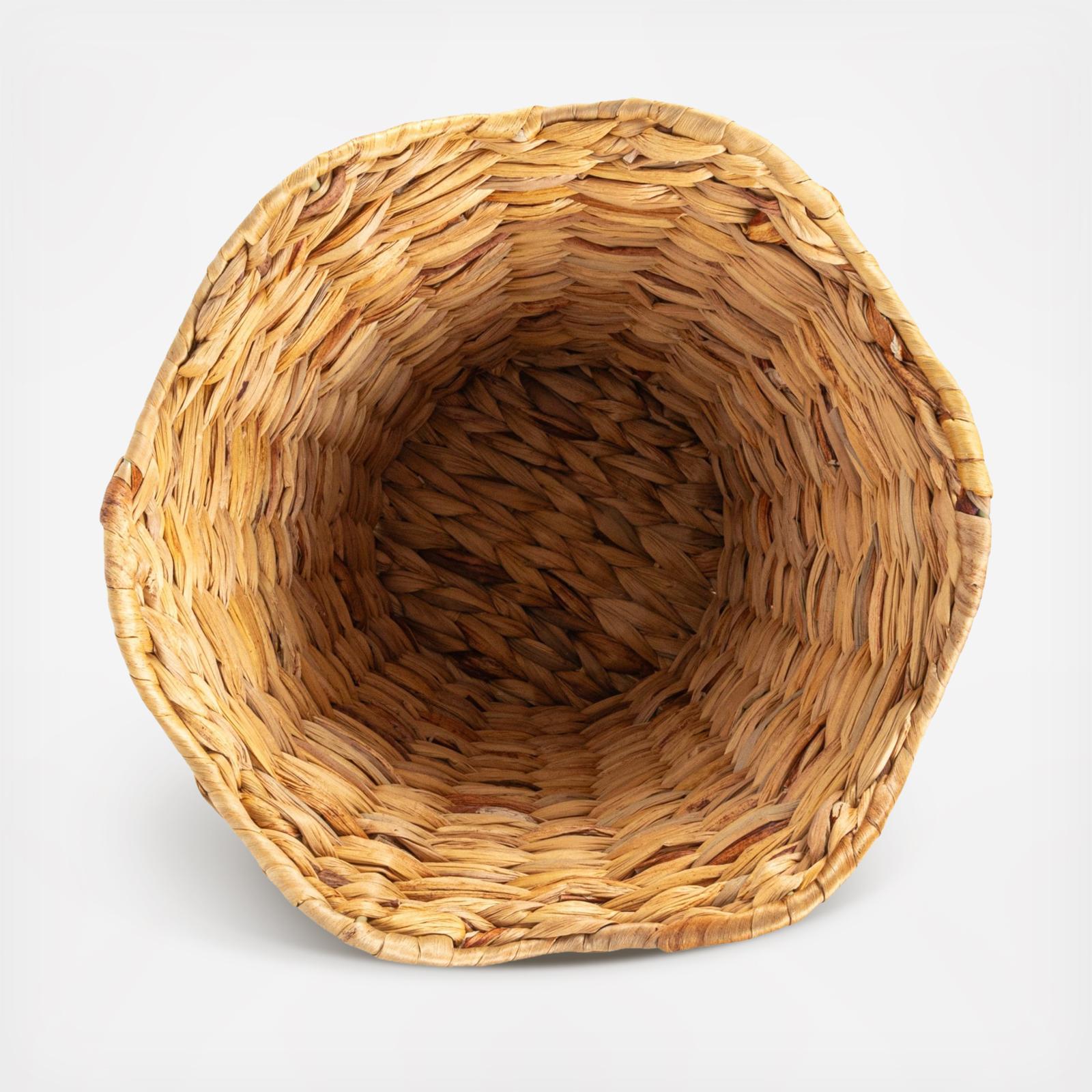 Woven Water Hyacinth Wastebin 4 Woven Water Hyacinth Wastebin