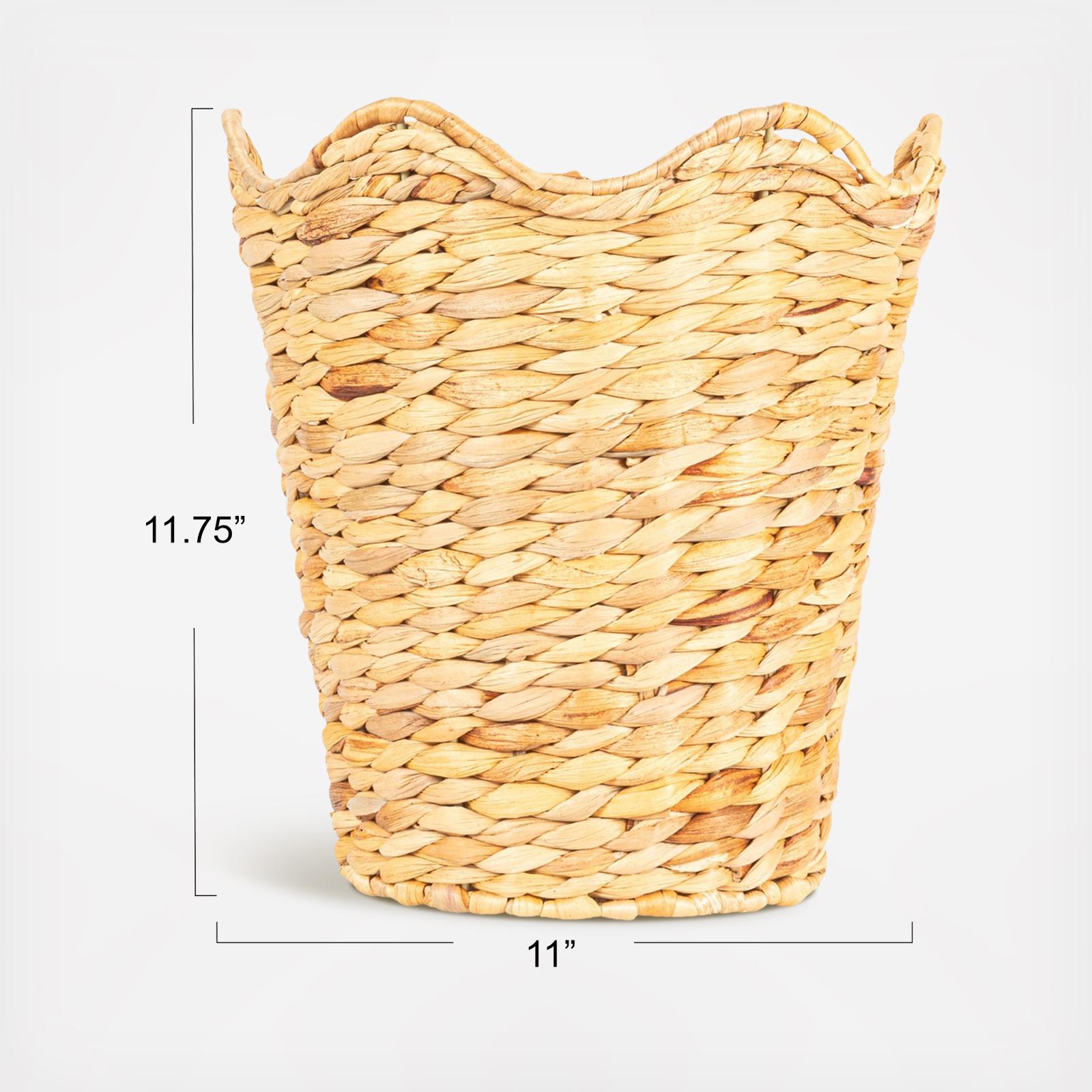 Woven Water Hyacinth Wastebin 5 Woven Water Hyacinth Wastebin