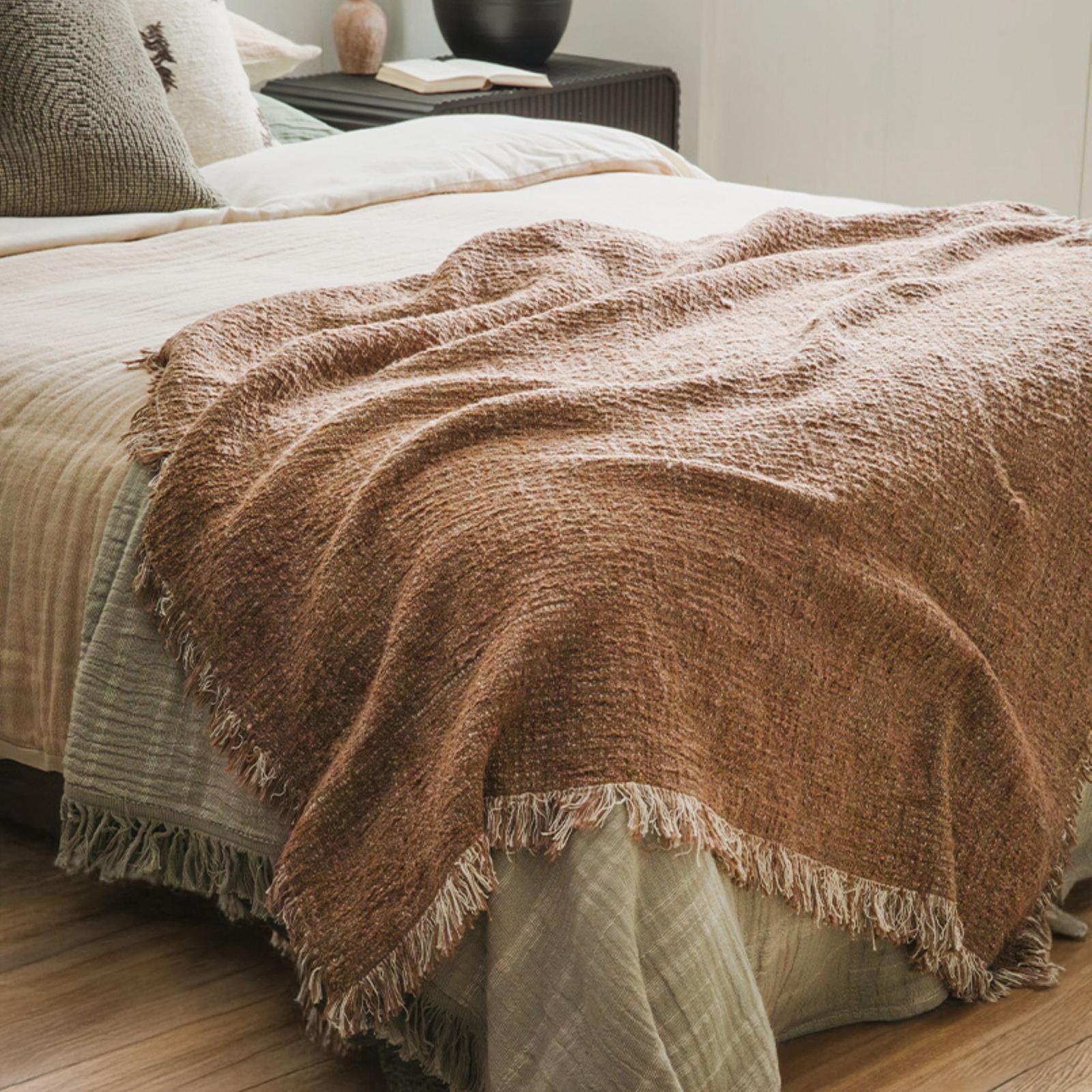 Zen Reversible Chestnut Harmony Throw 3 Zen Reversible Chestnut Harmony Throw