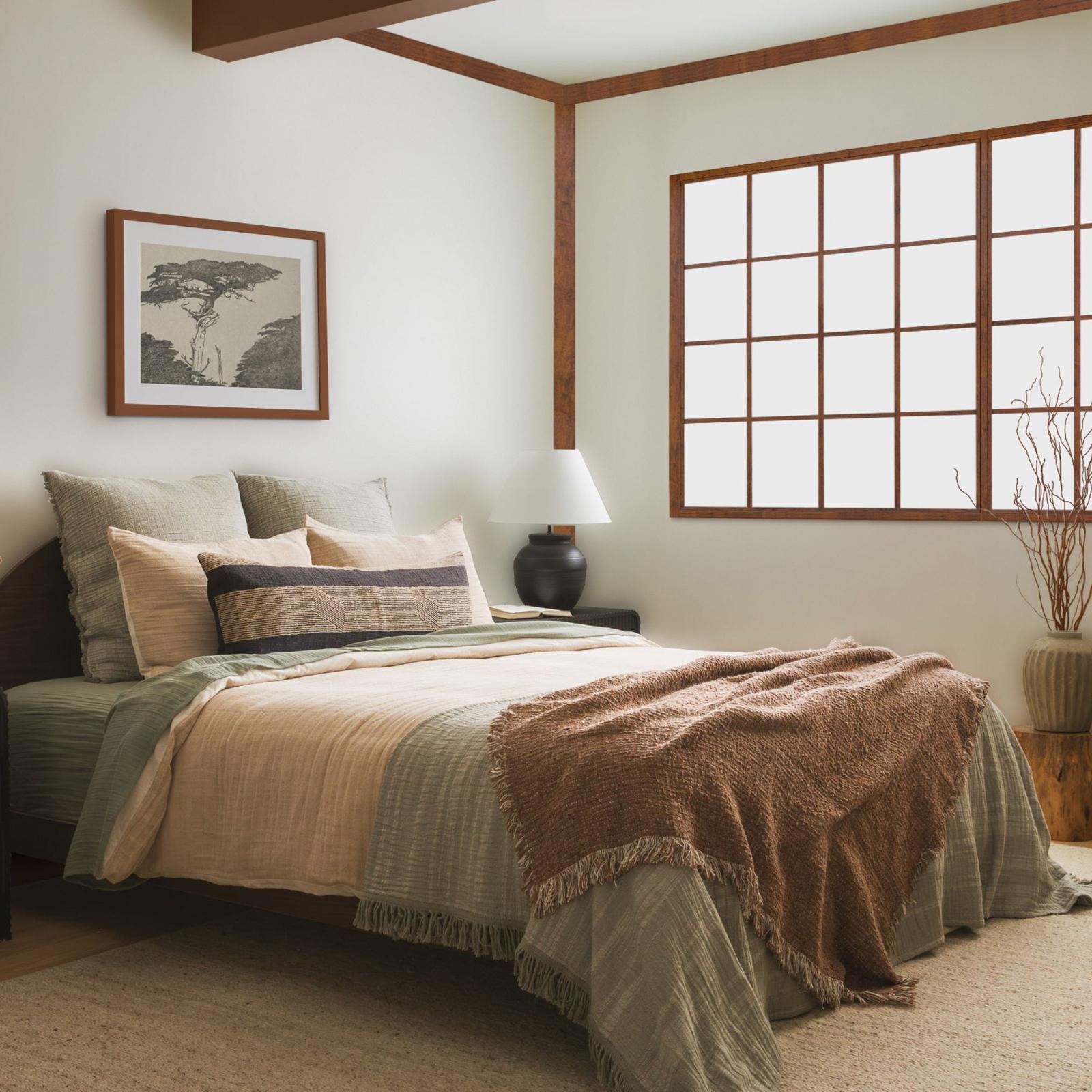 Zen Reversible Chestnut Harmony Throw 5 Zen Reversible Chestnut Harmony Throw