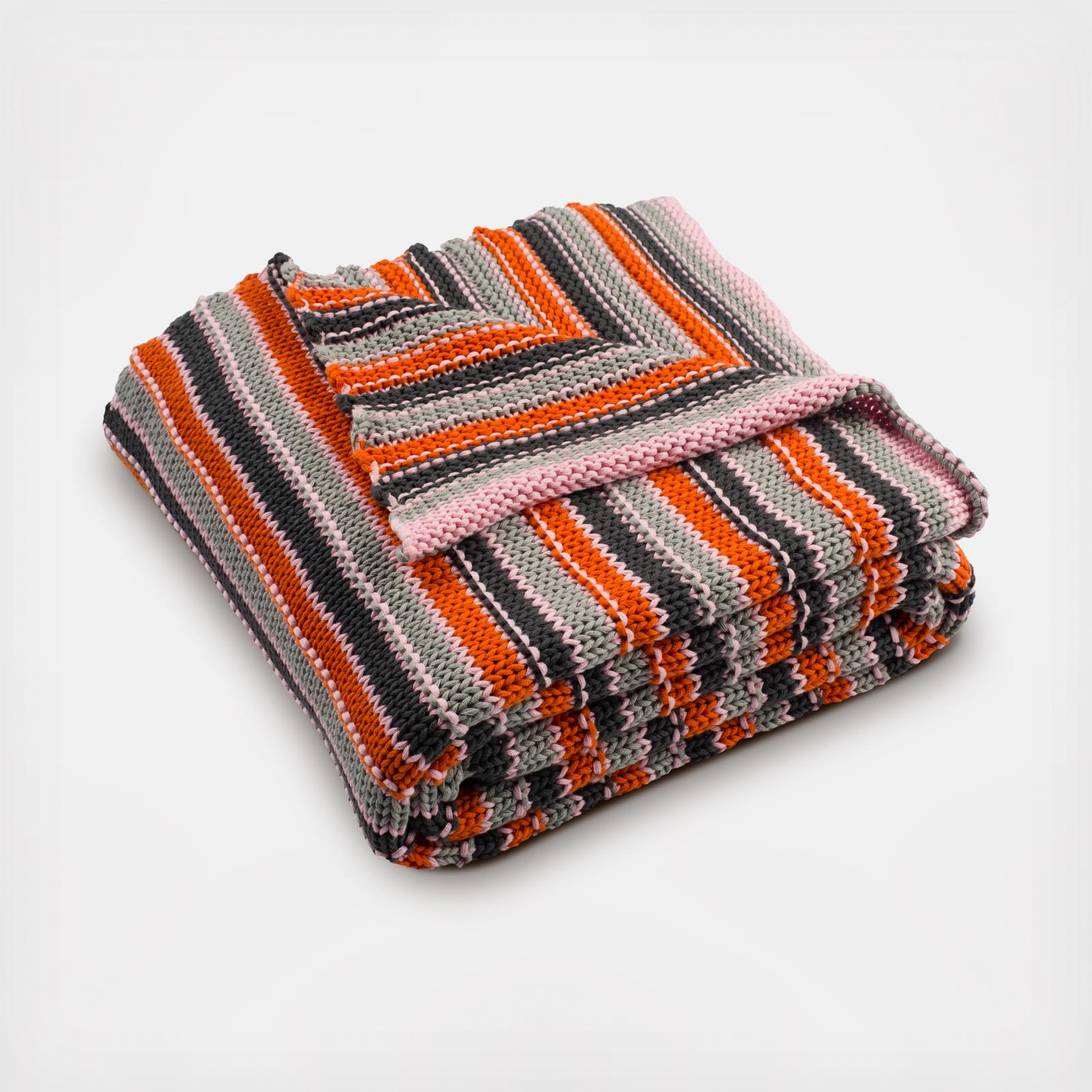 Candy Stripe Knit Throw Blanket 2 Candy Stripe Knit Throw Blanket