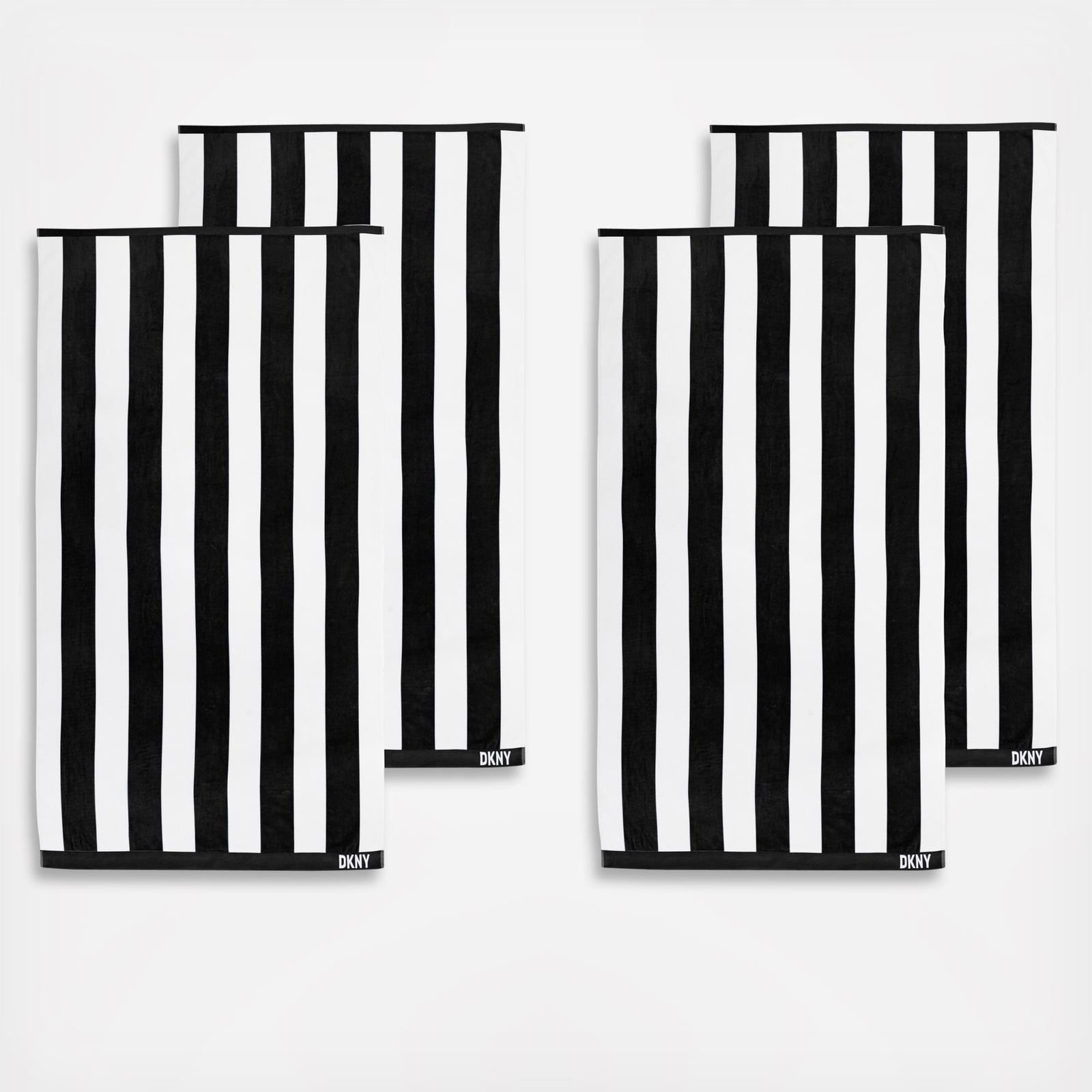 Cabana Stripe Beach Towel & Tote Bag, Set of 4 4 Cabana Stripe Beach Towel & Tote Bag, Set of 4