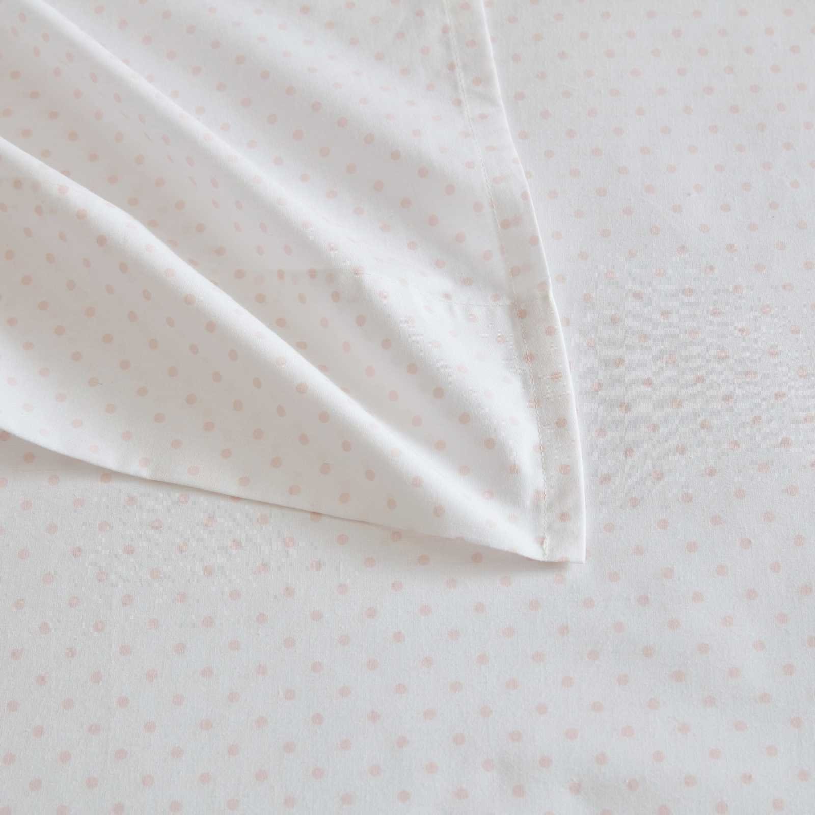Core Polka Dot Cotton Percale 4-Piece Sheet Set 7 Core Polka Dot Cotton Percale 4-Piece Sheet Set