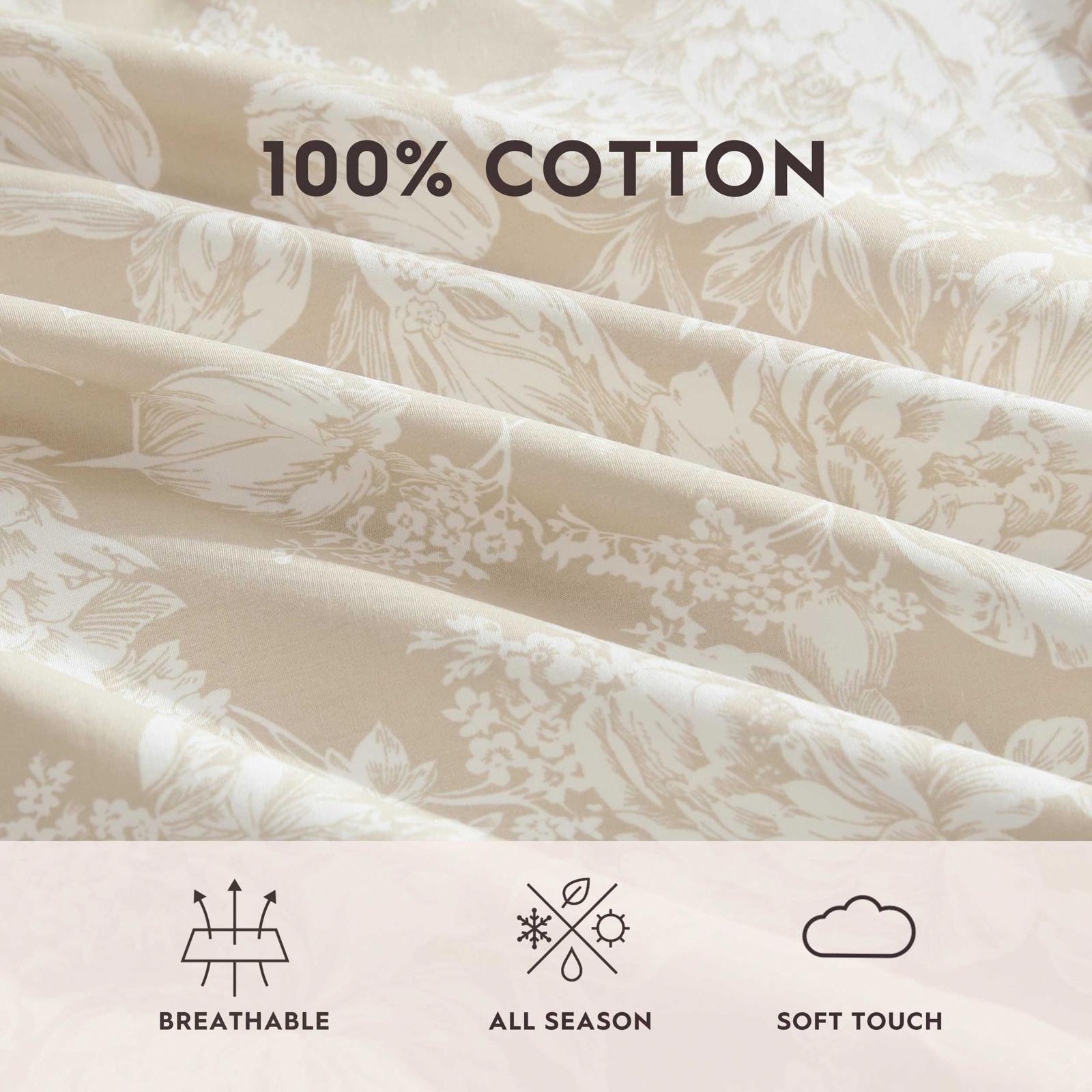 Cotton Percale 4-Piece Sheet Set 6 Cotton Percale 4-Piece Sheet Set