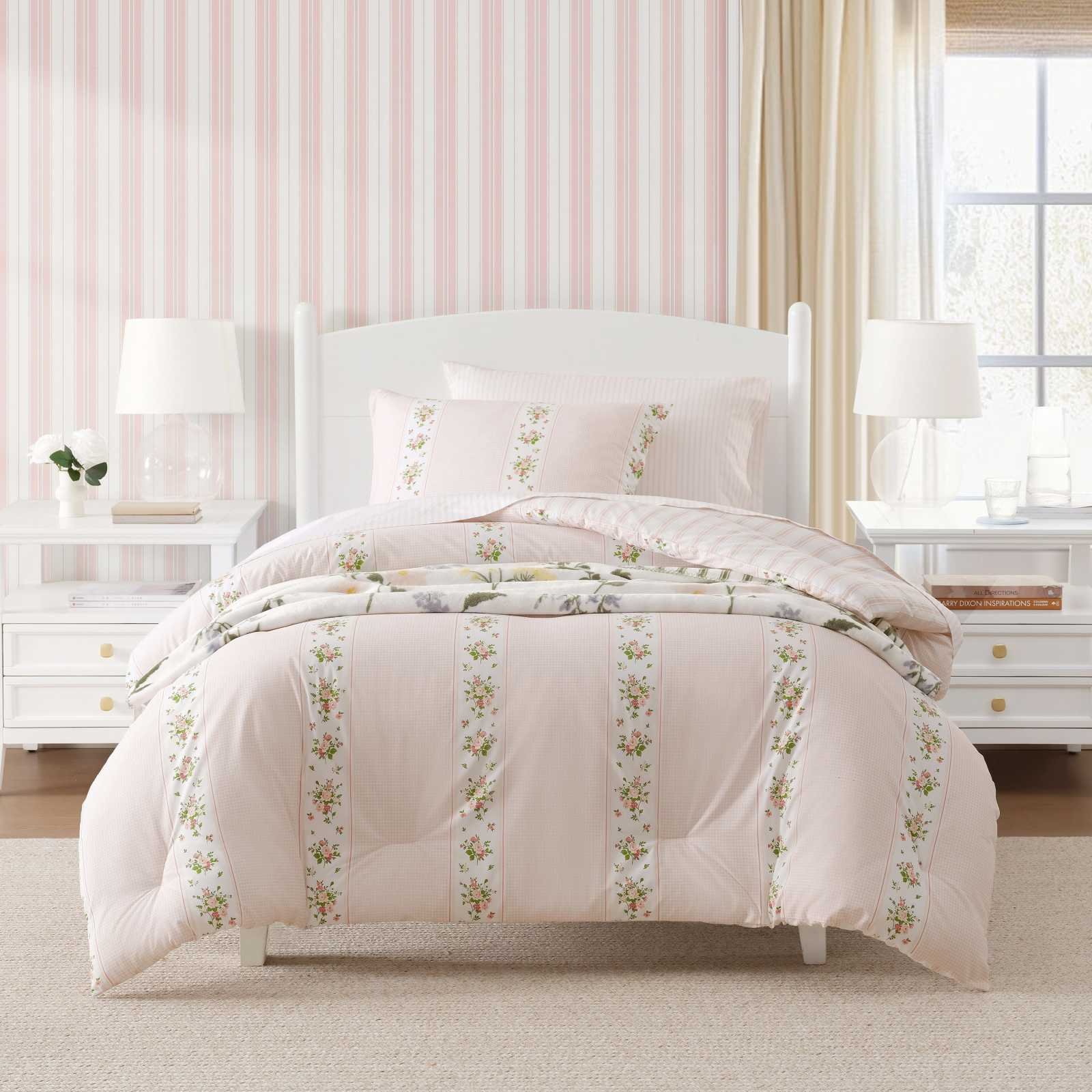 Core Ticking Stripe Cotton Percale 4-Piece Sheet Set 5 Core Ticking Stripe Cotton Percale 4-Piece Sheet Set